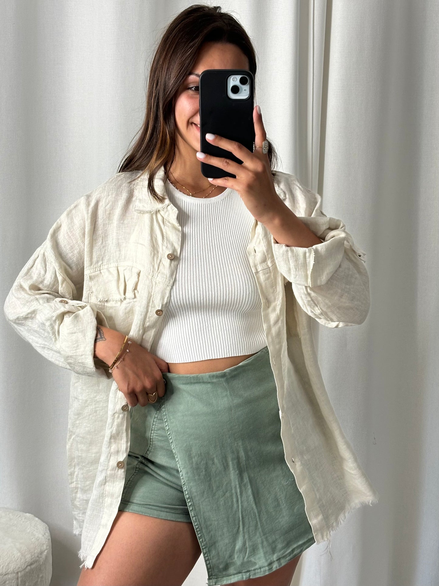 Jupe short Tiffany - kaki