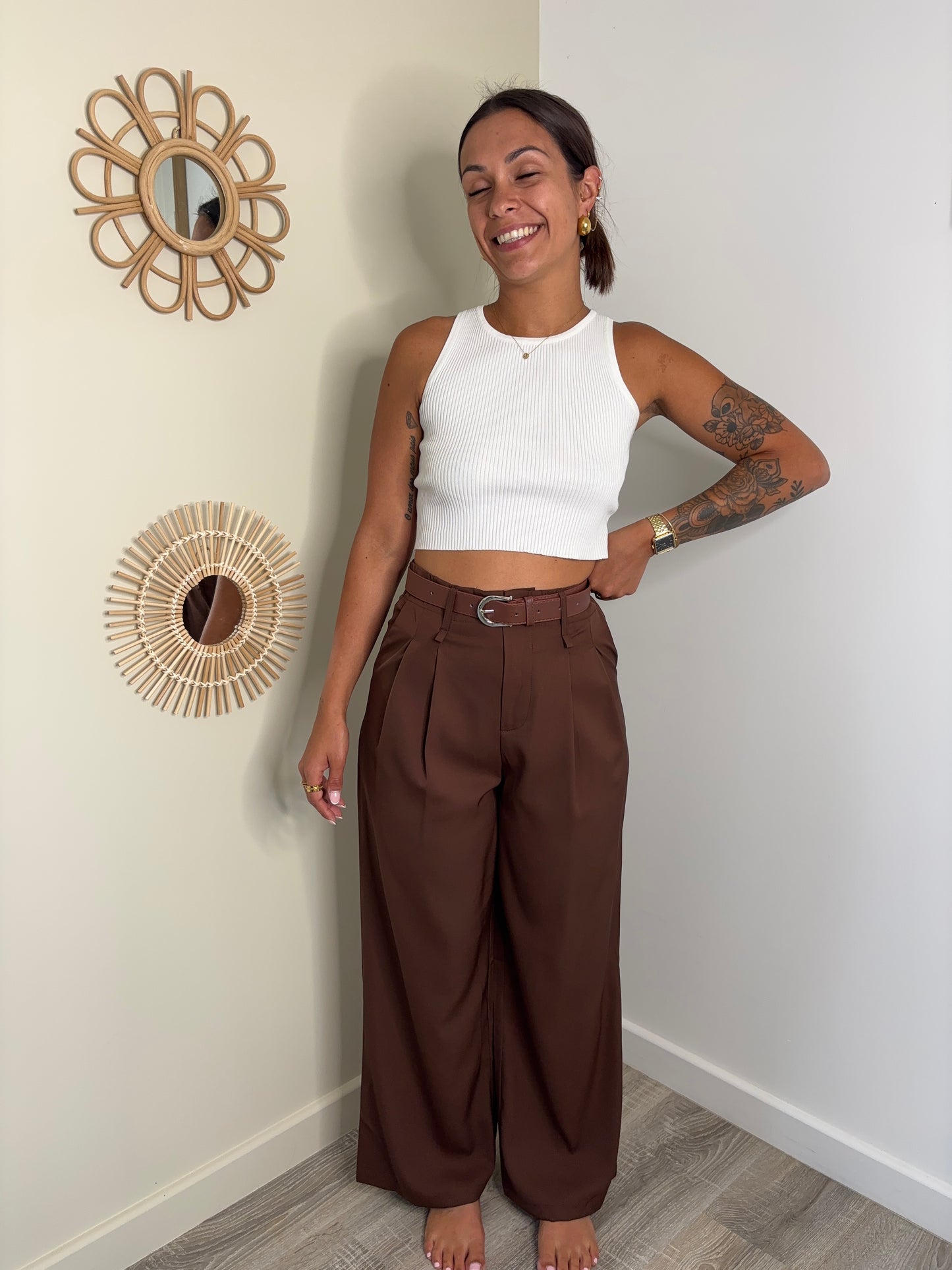 Pantalon Marion - marron