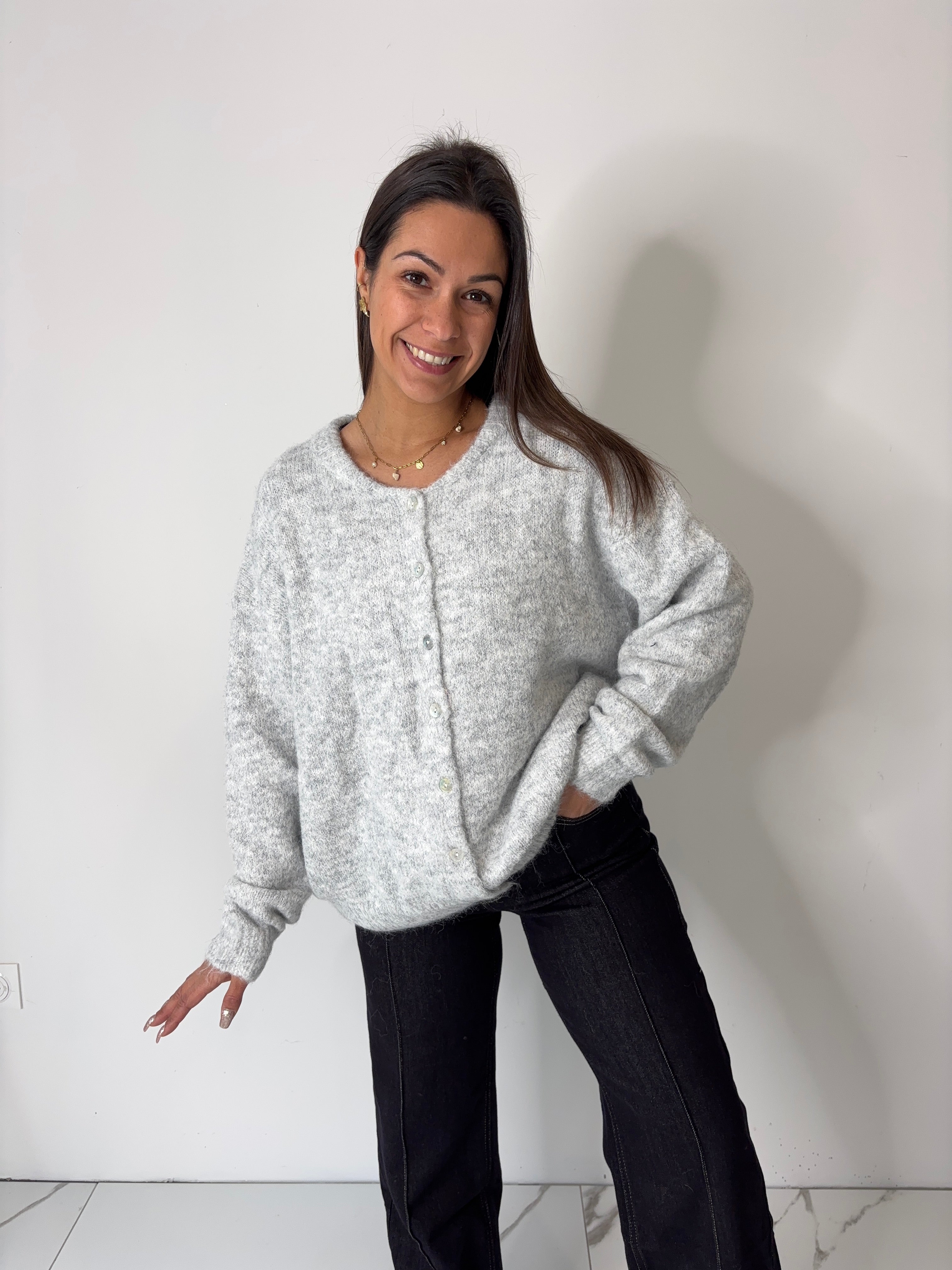 Gilet Eve - gris (du 40 au 52)