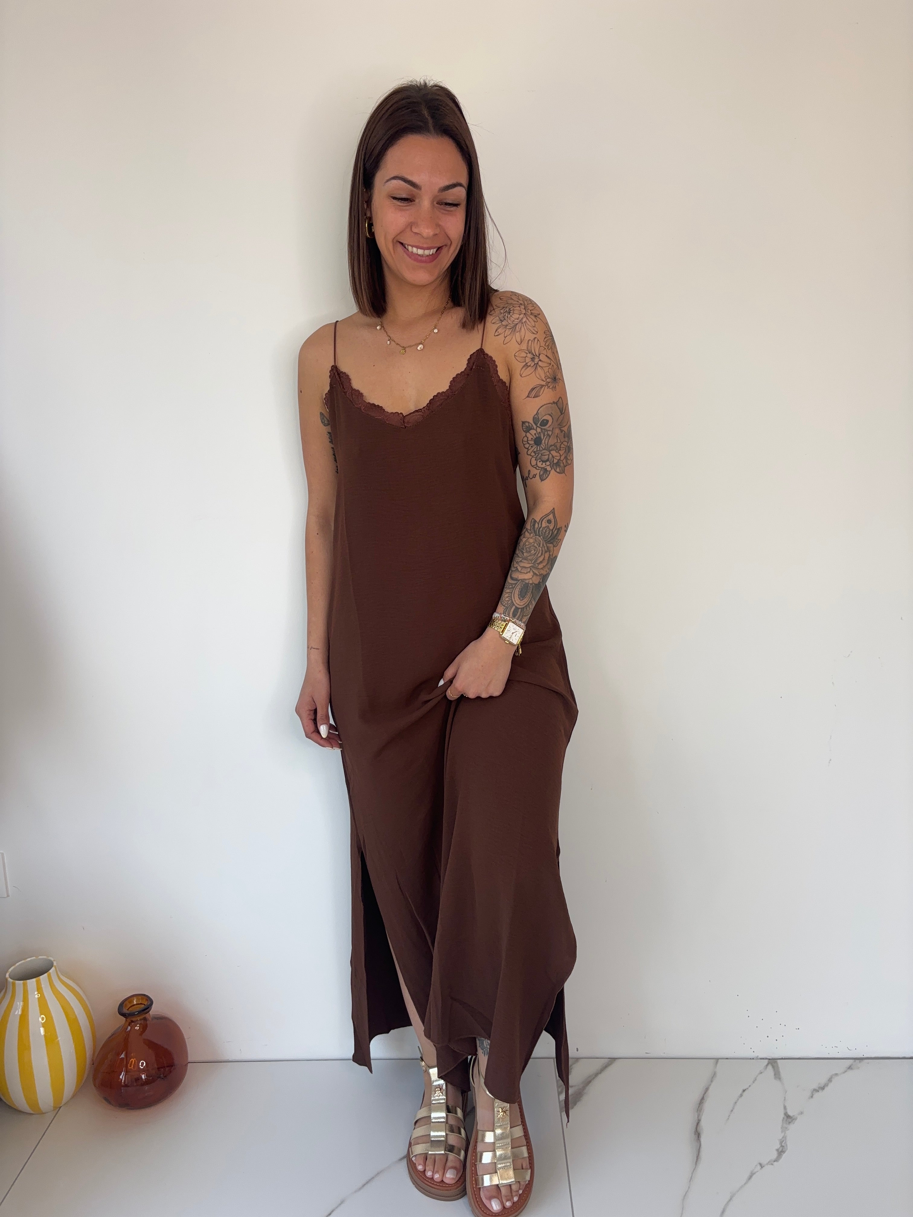 Robe Albane - marron du 36 au 46