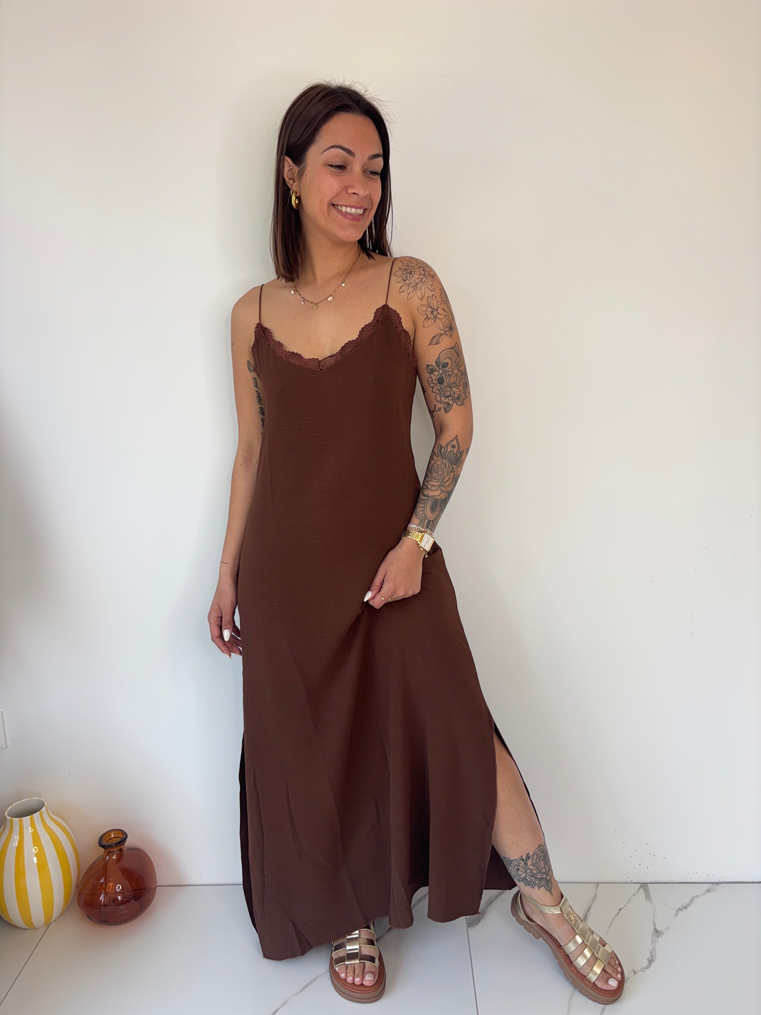 Robe Albane - marron du 36 au 46