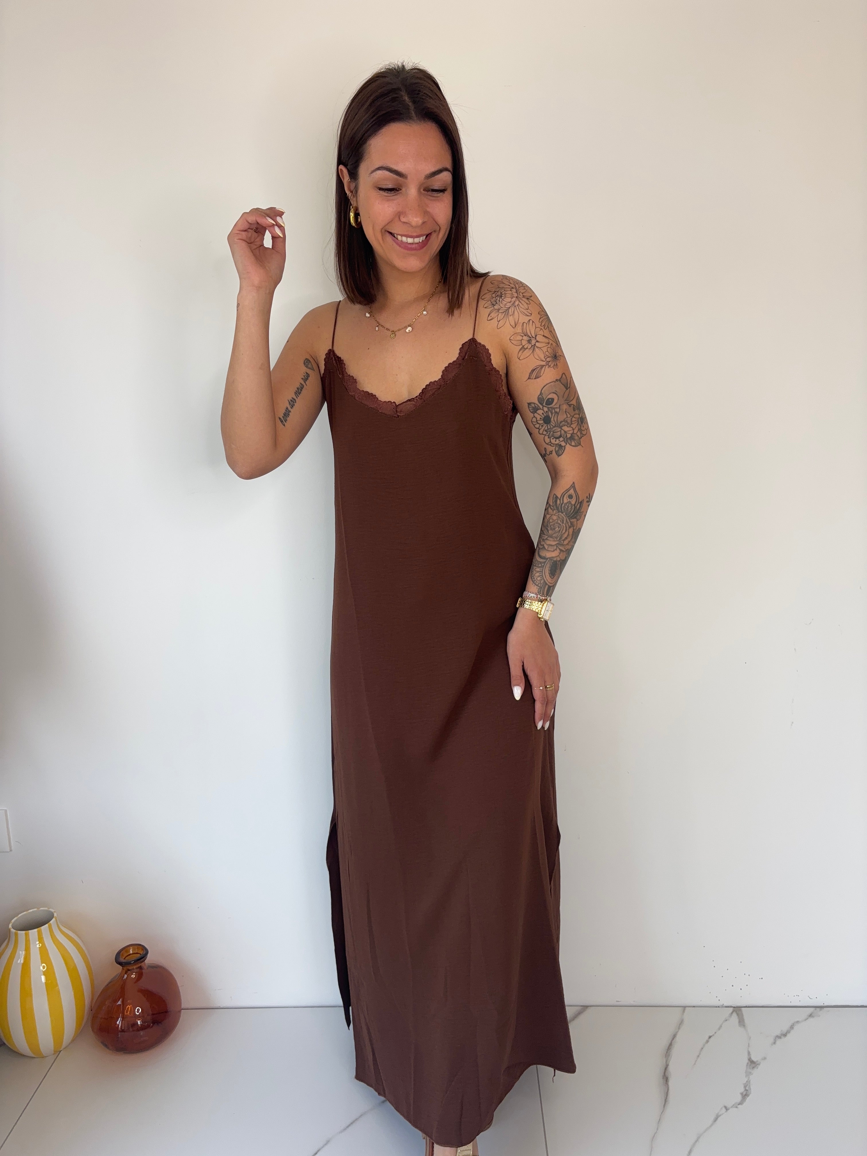 Robe Albane - marron du 36 au 46