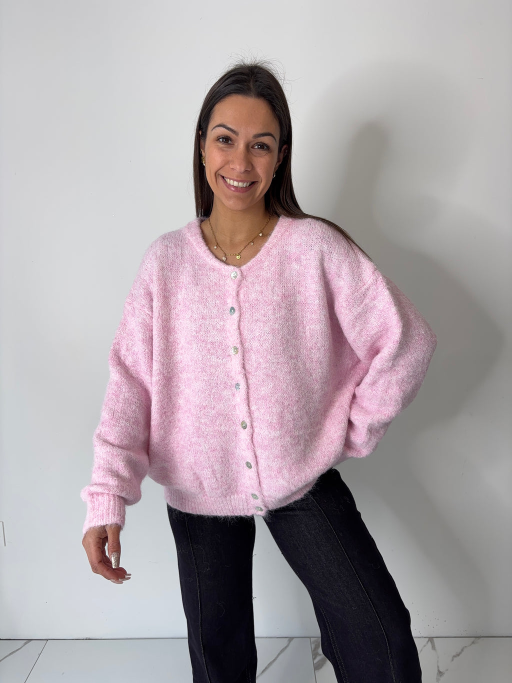 Gilet Eve - rose pâle (du 40 au 52)