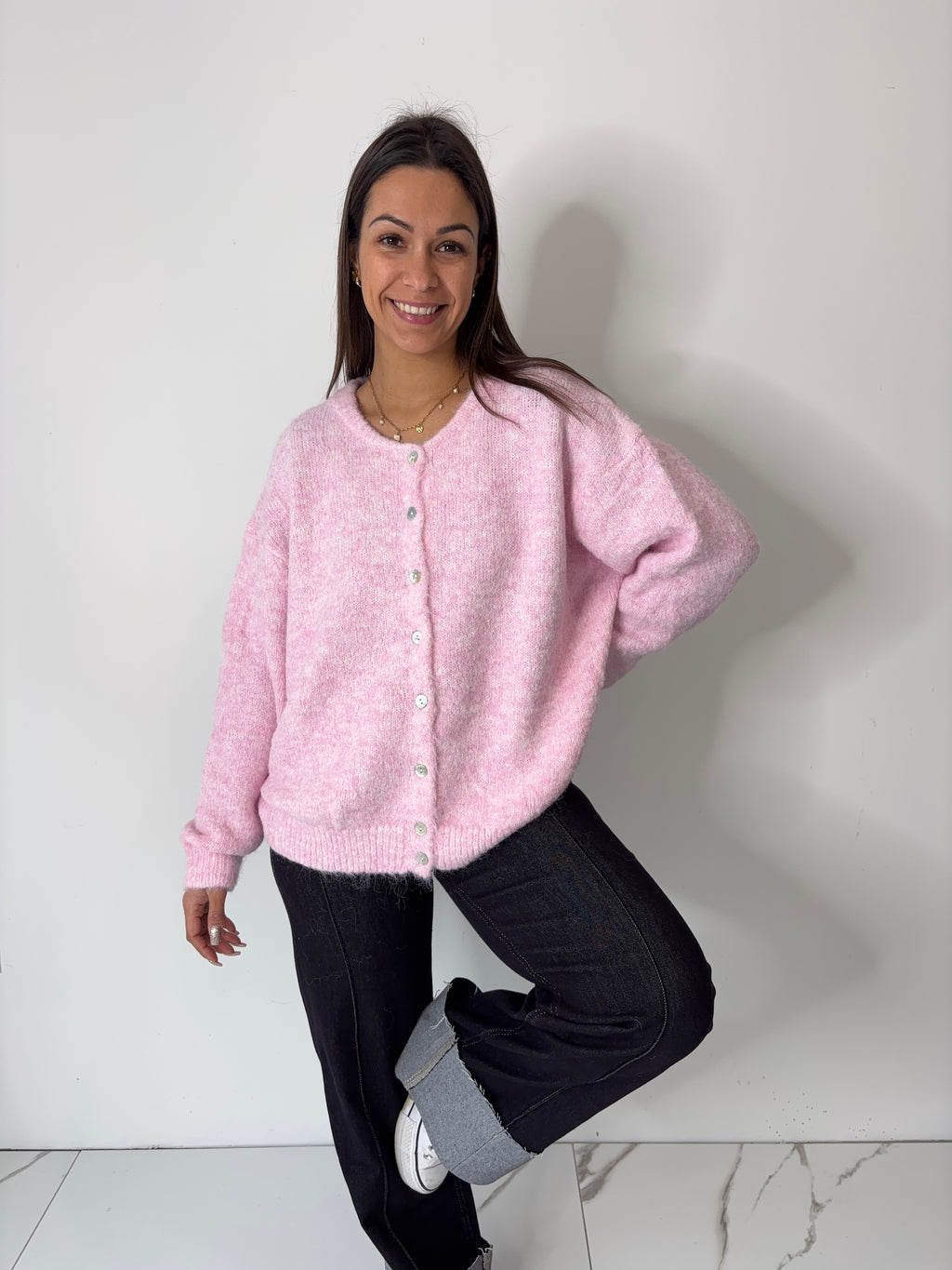 Gilet Eve - rose pâle (du 40 au 52)