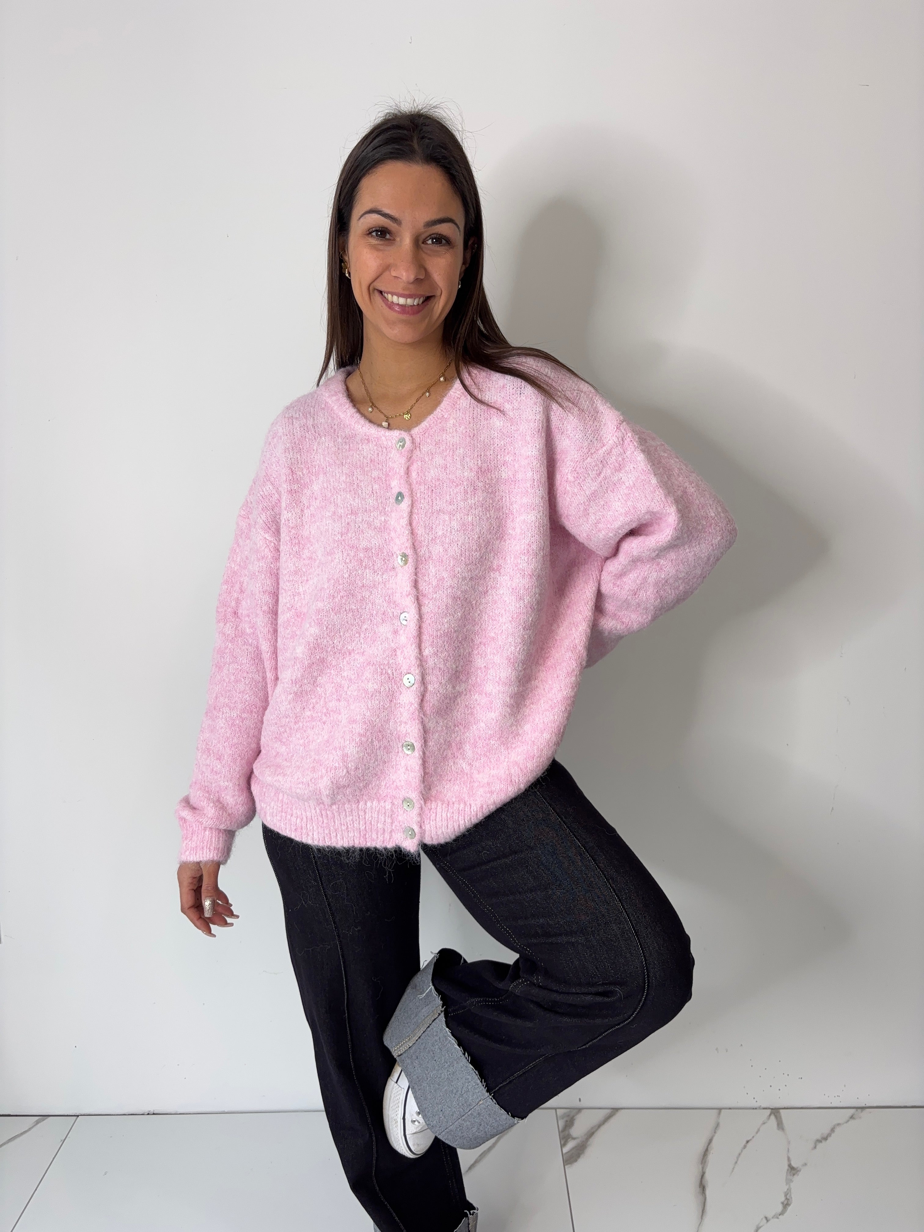 Gilet Eve - rose pâle (du 40 au 52)