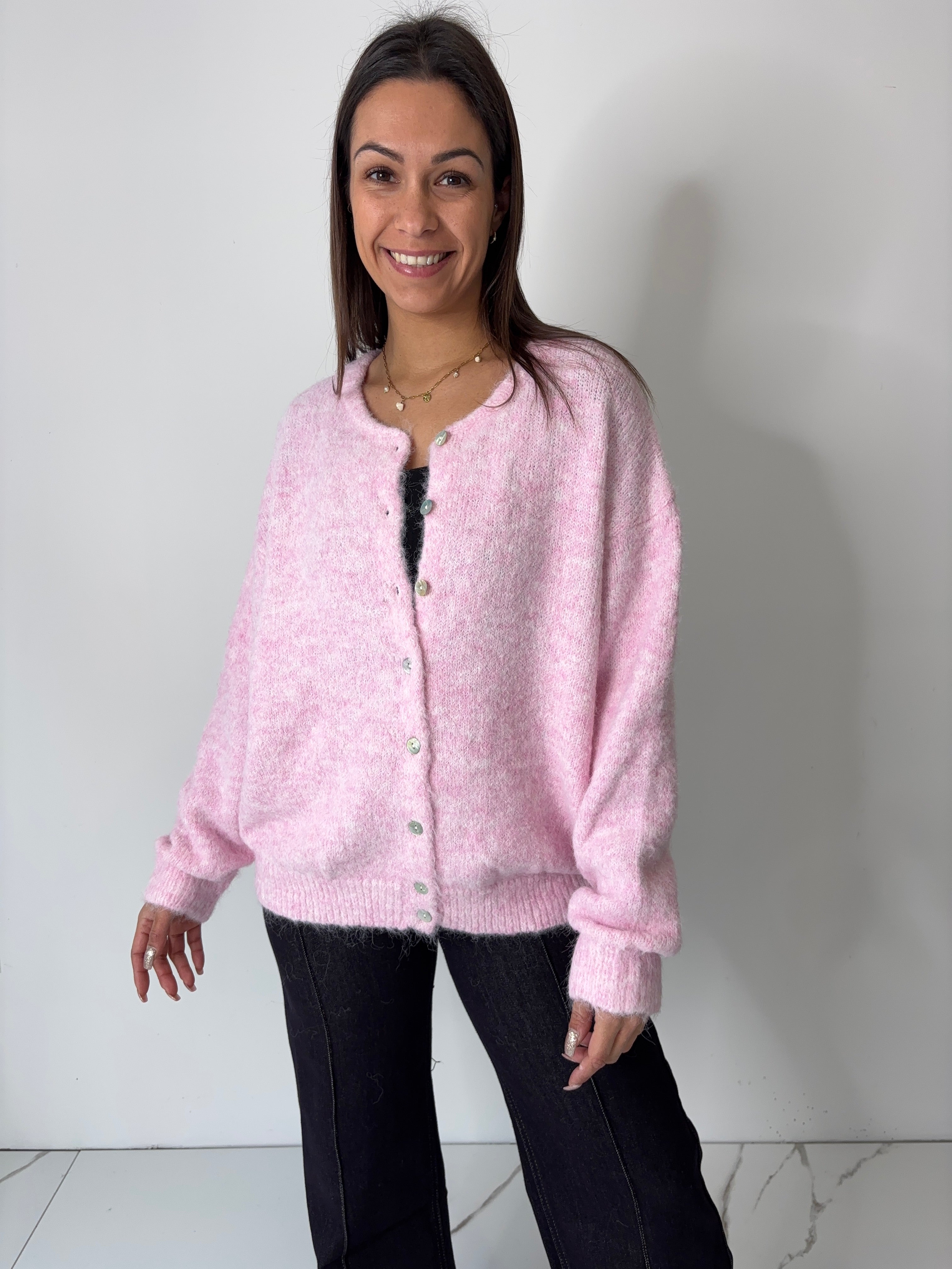Gilet Eve - rose pâle (du 40 au 52)