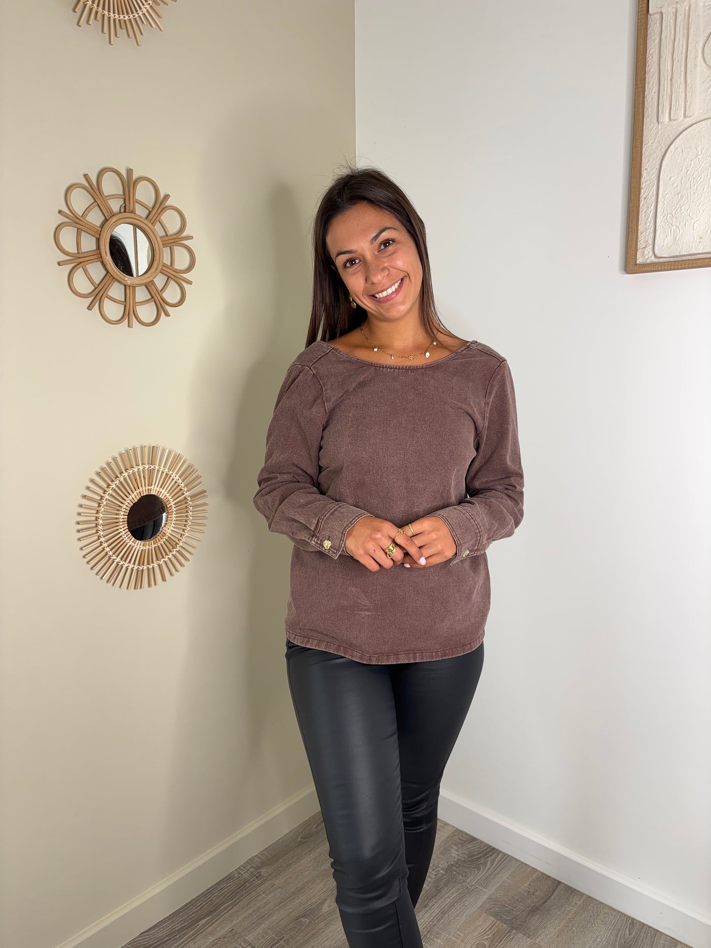 Top Cloé - chocolat