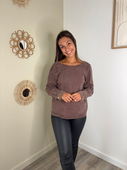 Top Cloé - chocolat