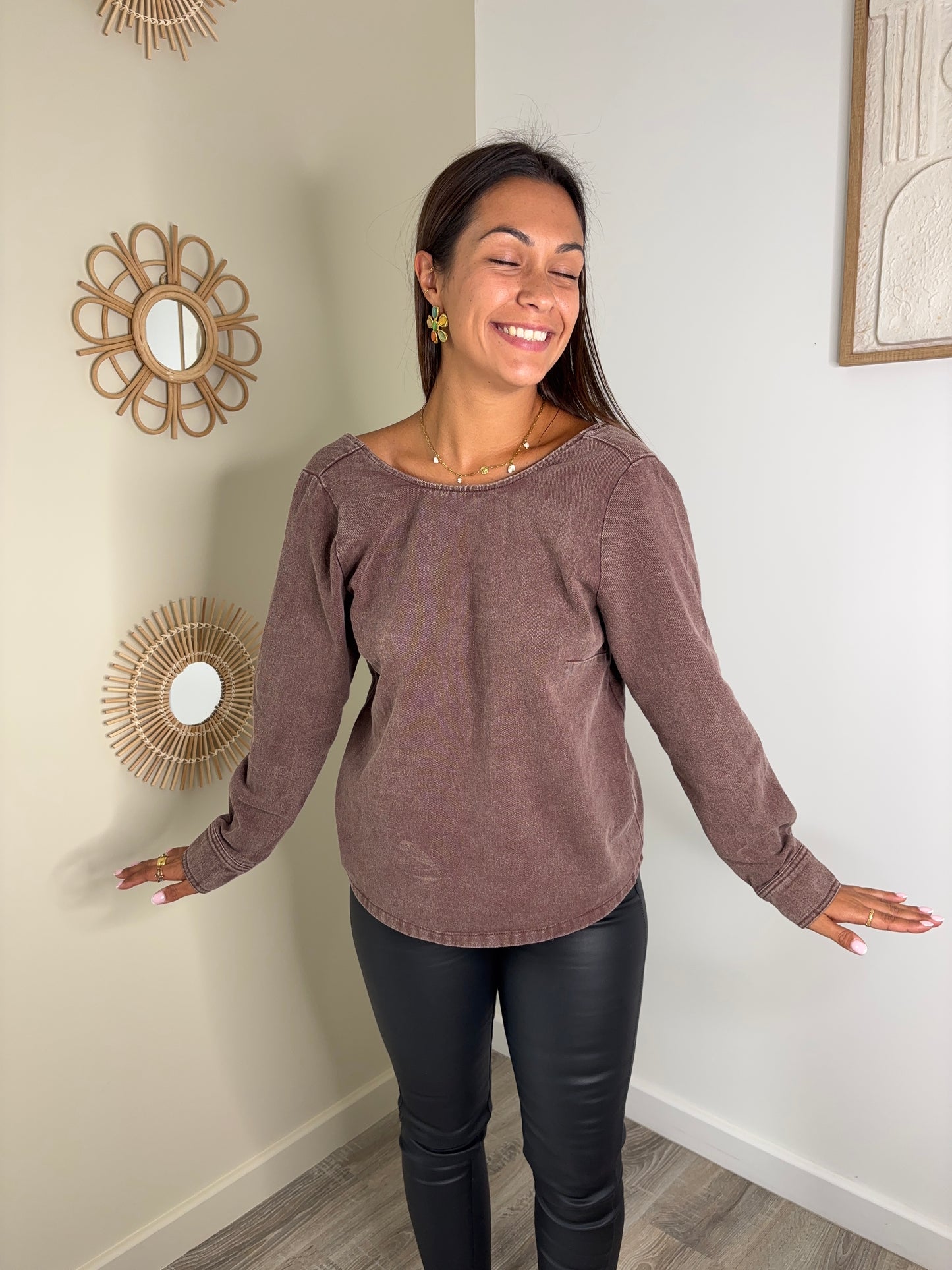 Top Cloé - chocolat