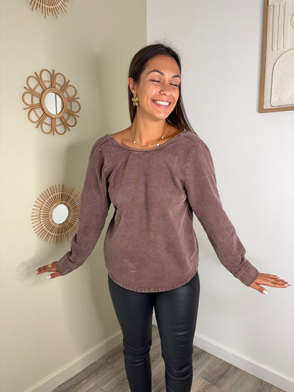 Top Cloé - chocolat