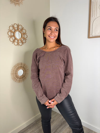 Top Cloé - chocolat