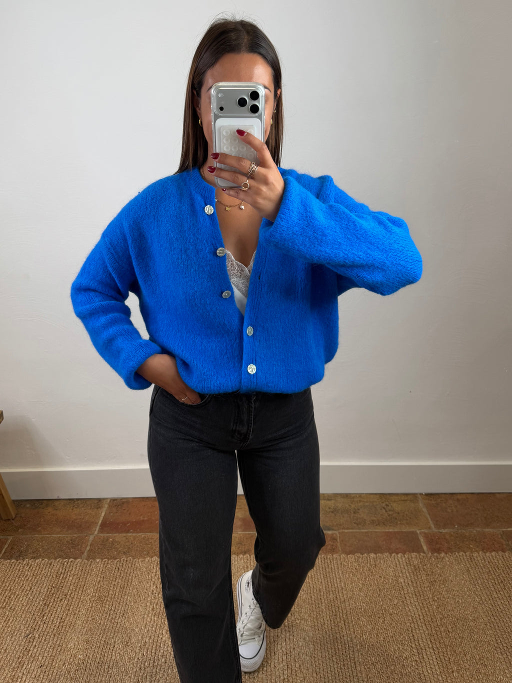 Gilet mohair Maurine - bleu