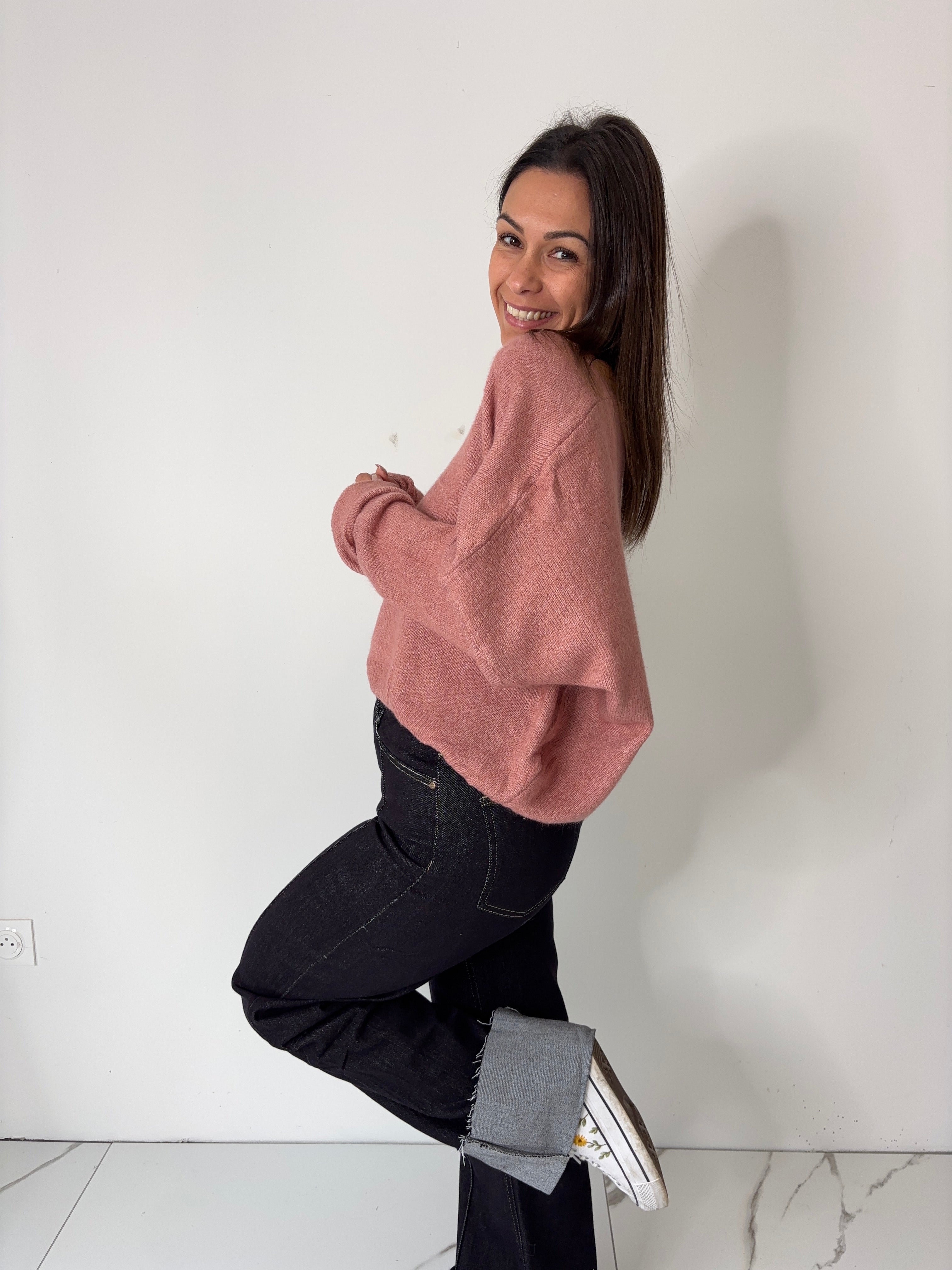 Pull Delphine - vieux rose