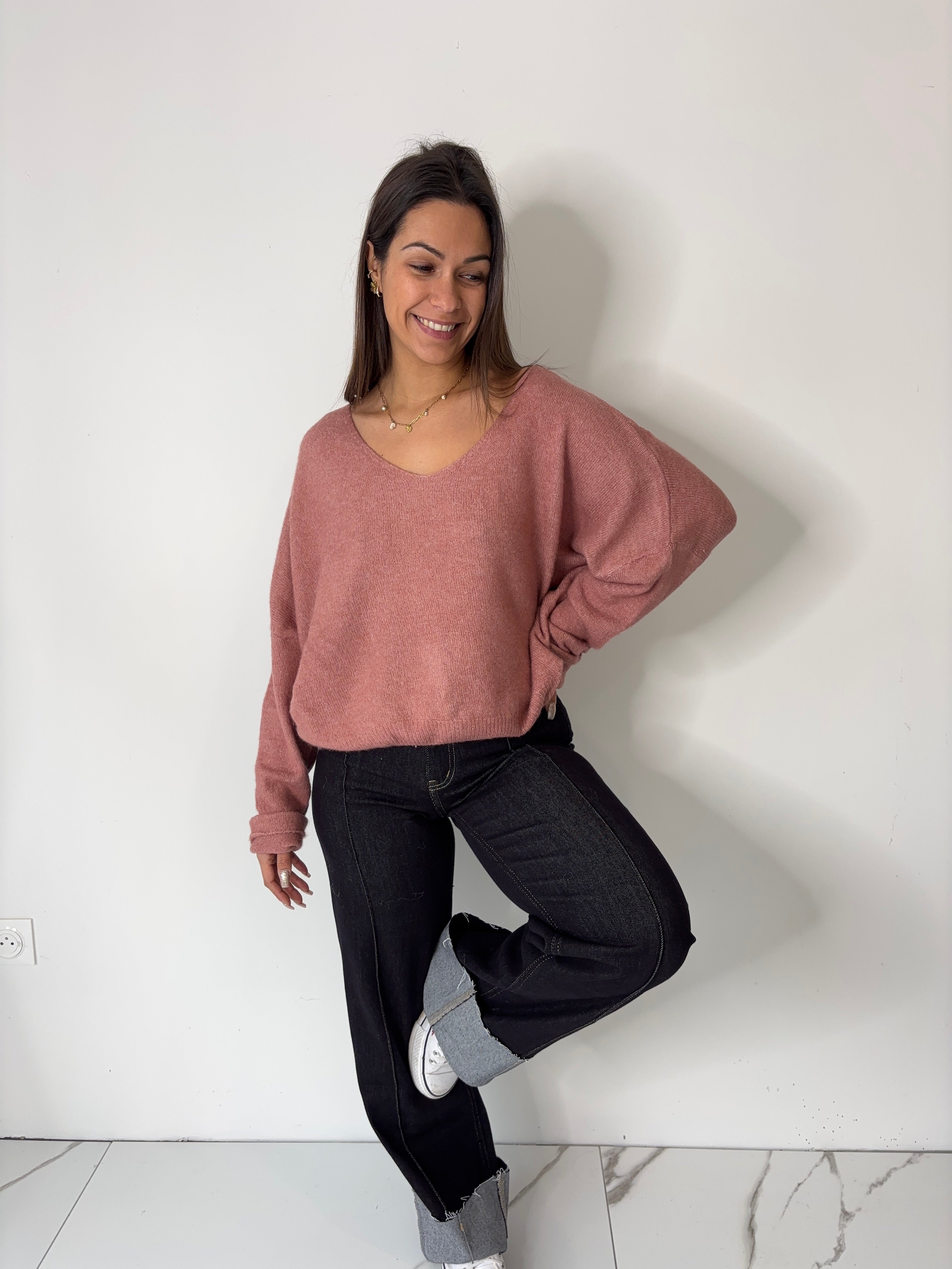 Pull Delphine - vieux rose