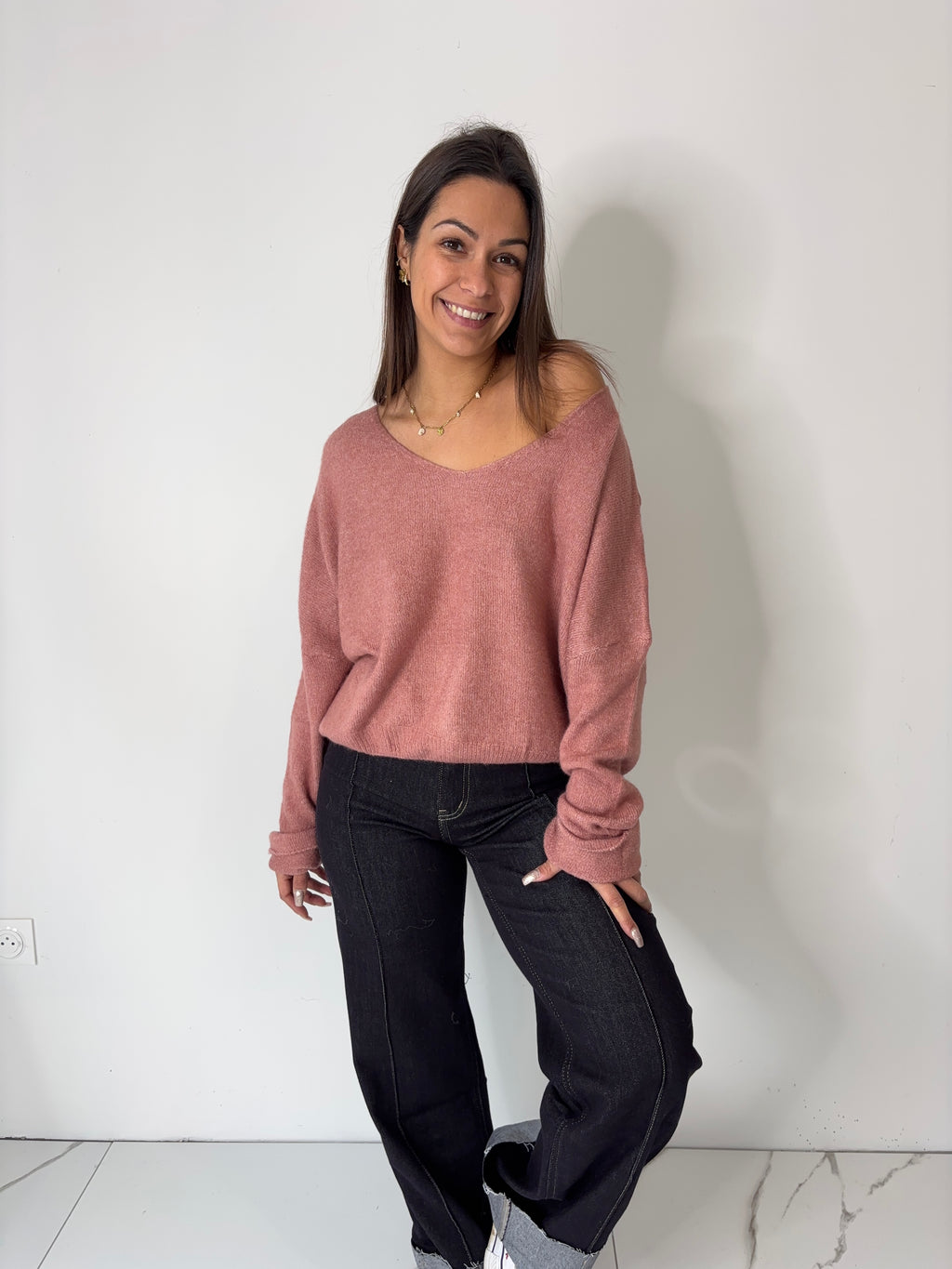 Pull Delphine - vieux rose