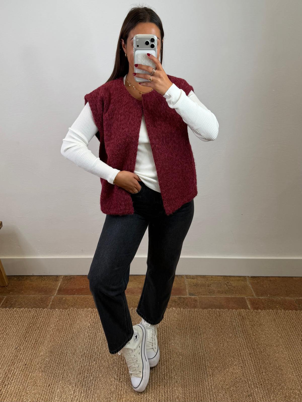Gilet Berenice - bordeaux