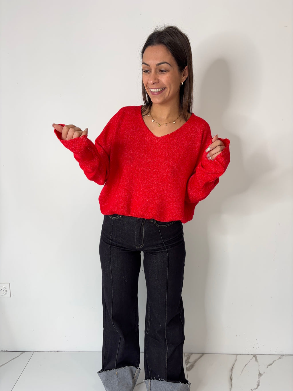 Pull Delphine - rouge