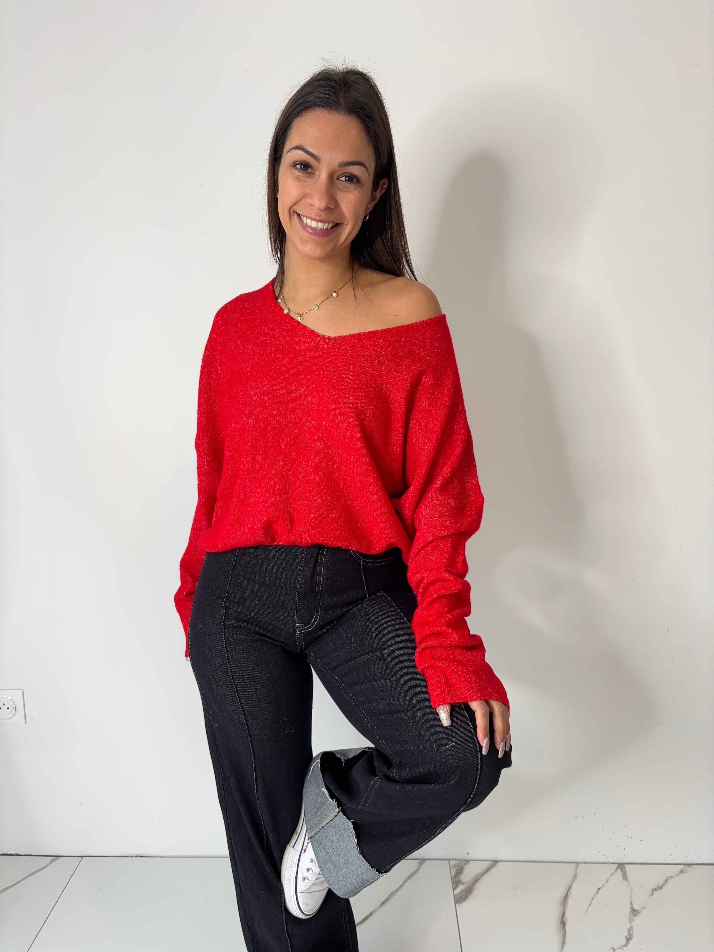 Pull Delphine - rouge