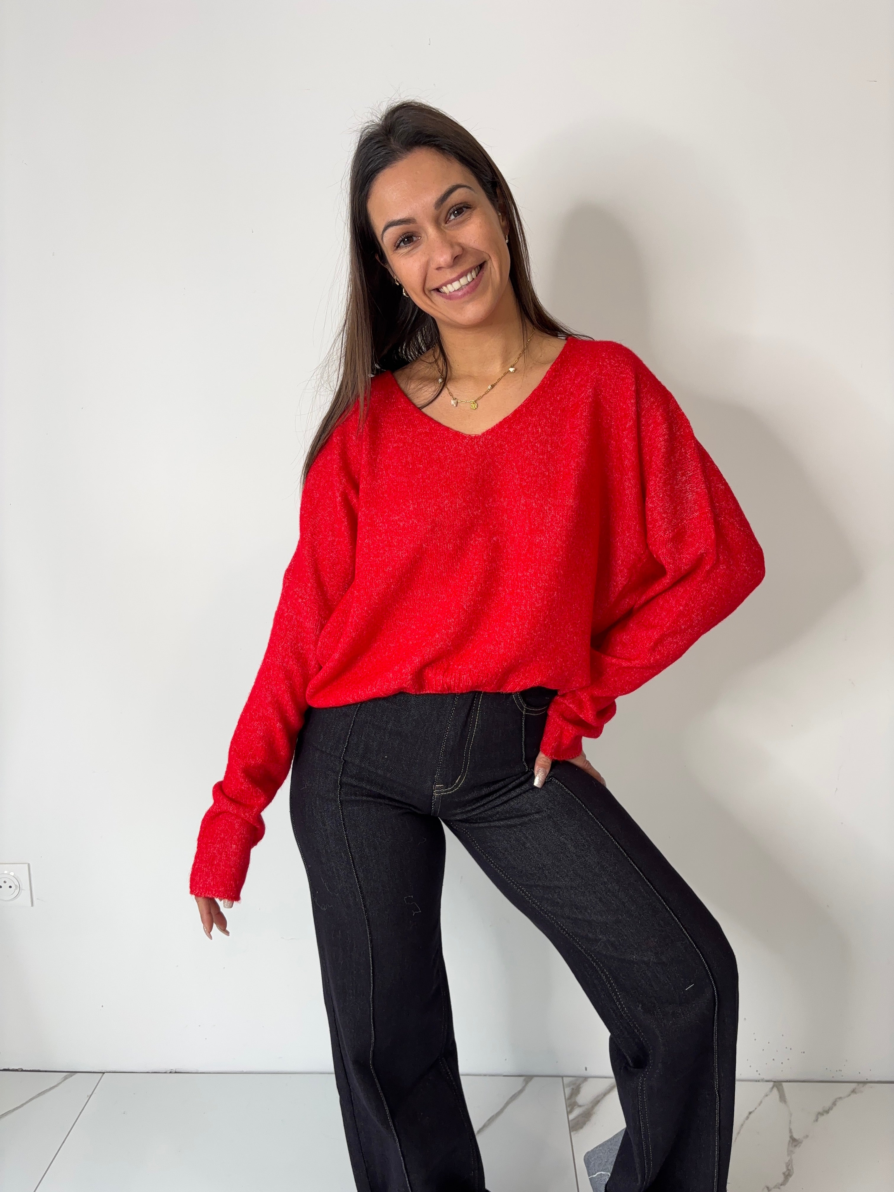 Pull Delphine - rouge