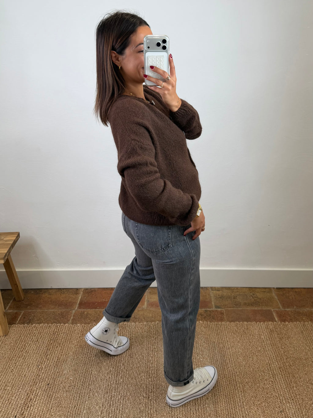 Gilet mohair Maurine - chocolat