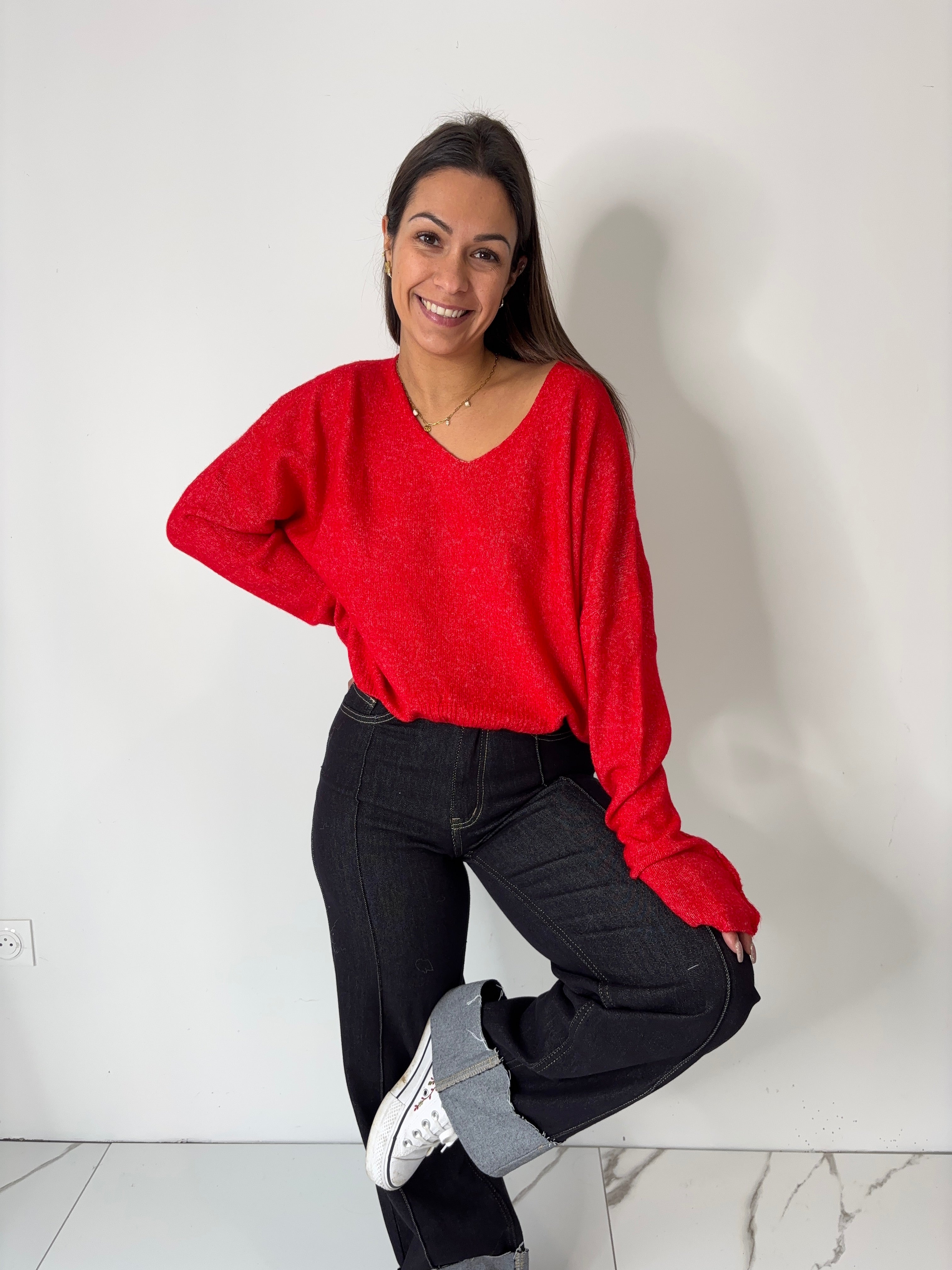 Pull Delphine - rouge