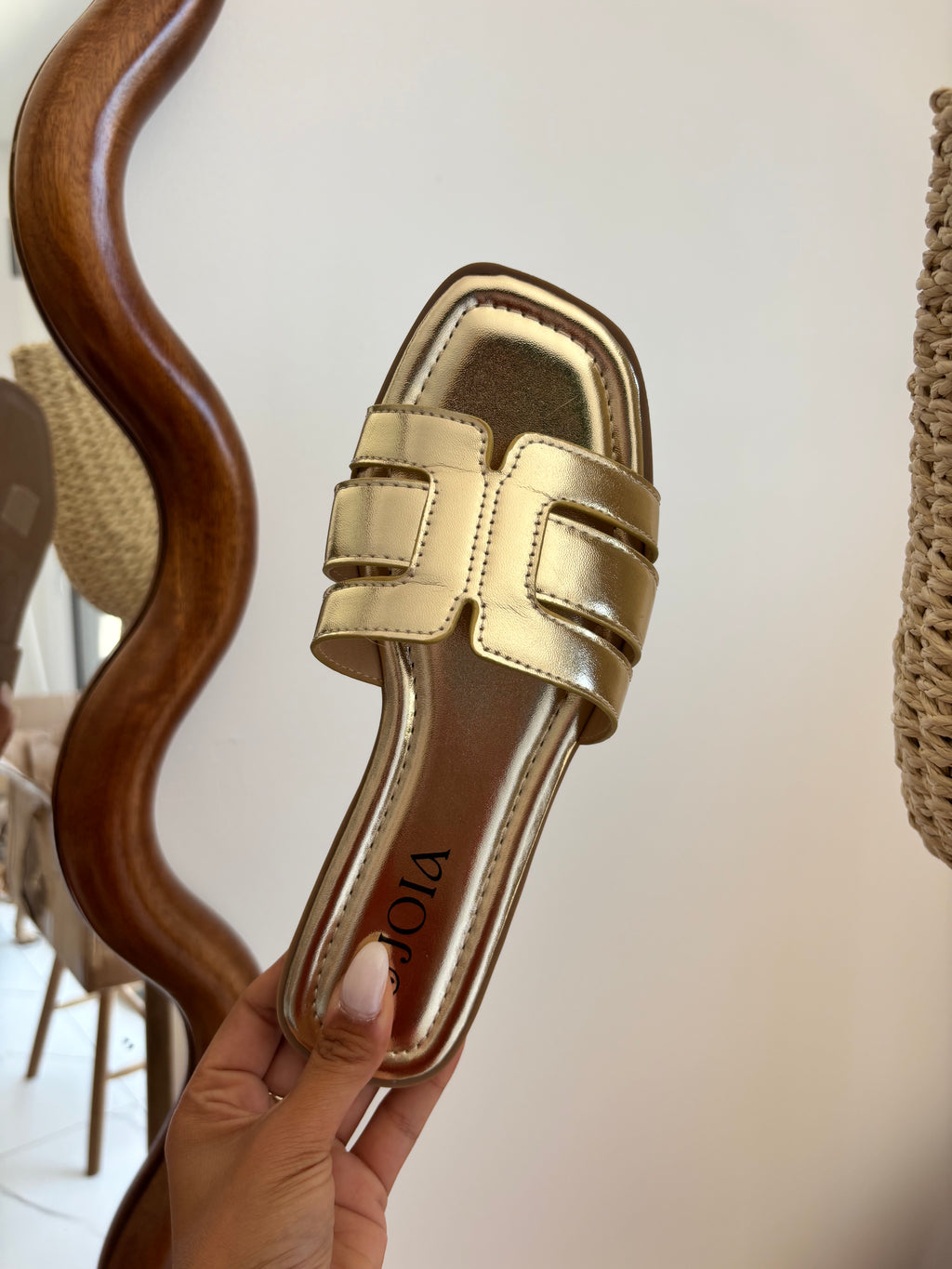 Claquettes Nelly - doré