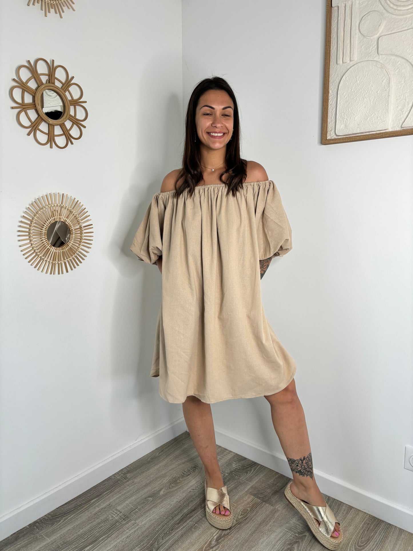 Robe Chloé - camel