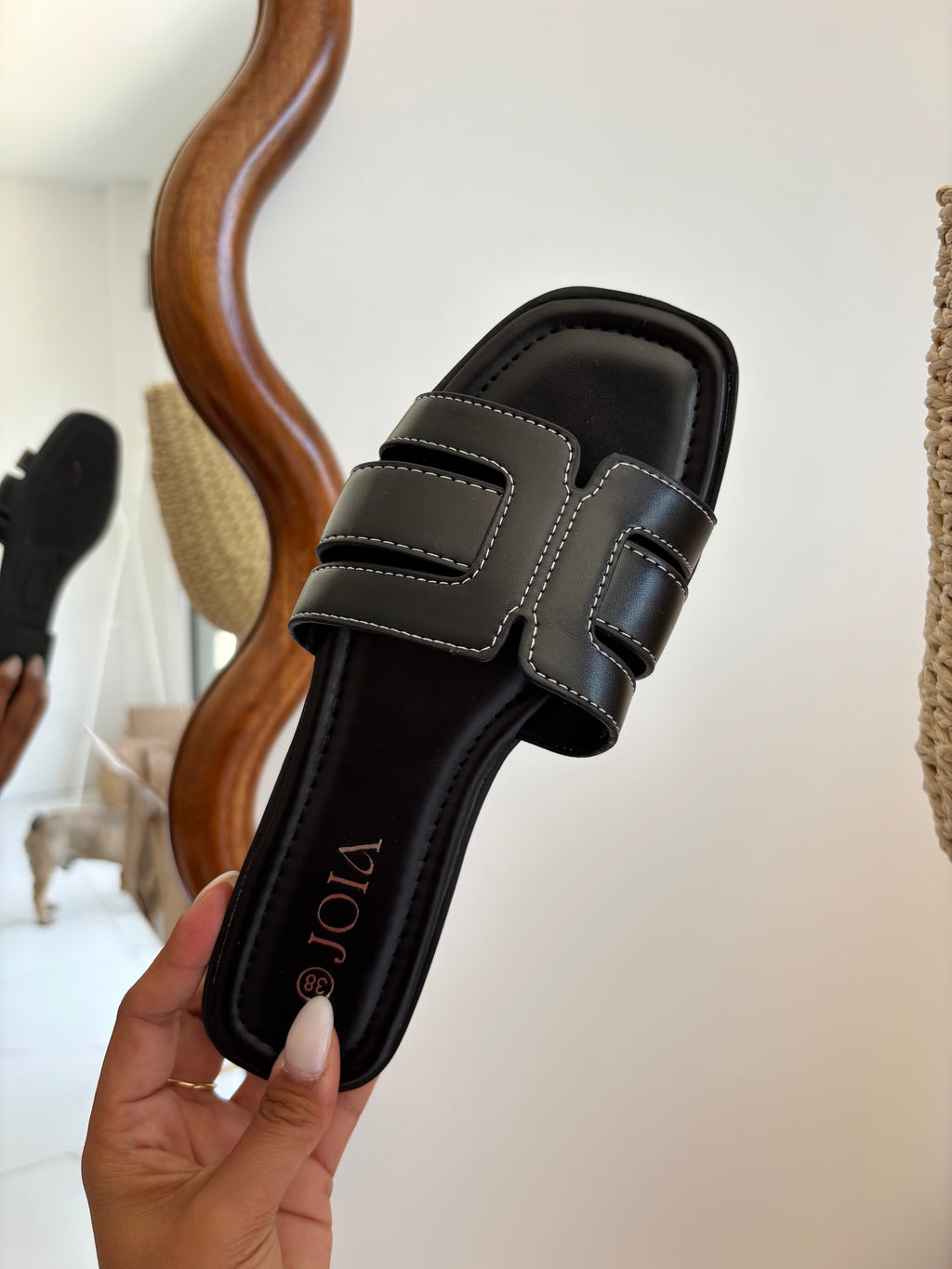 Claquettes Nelly - noir