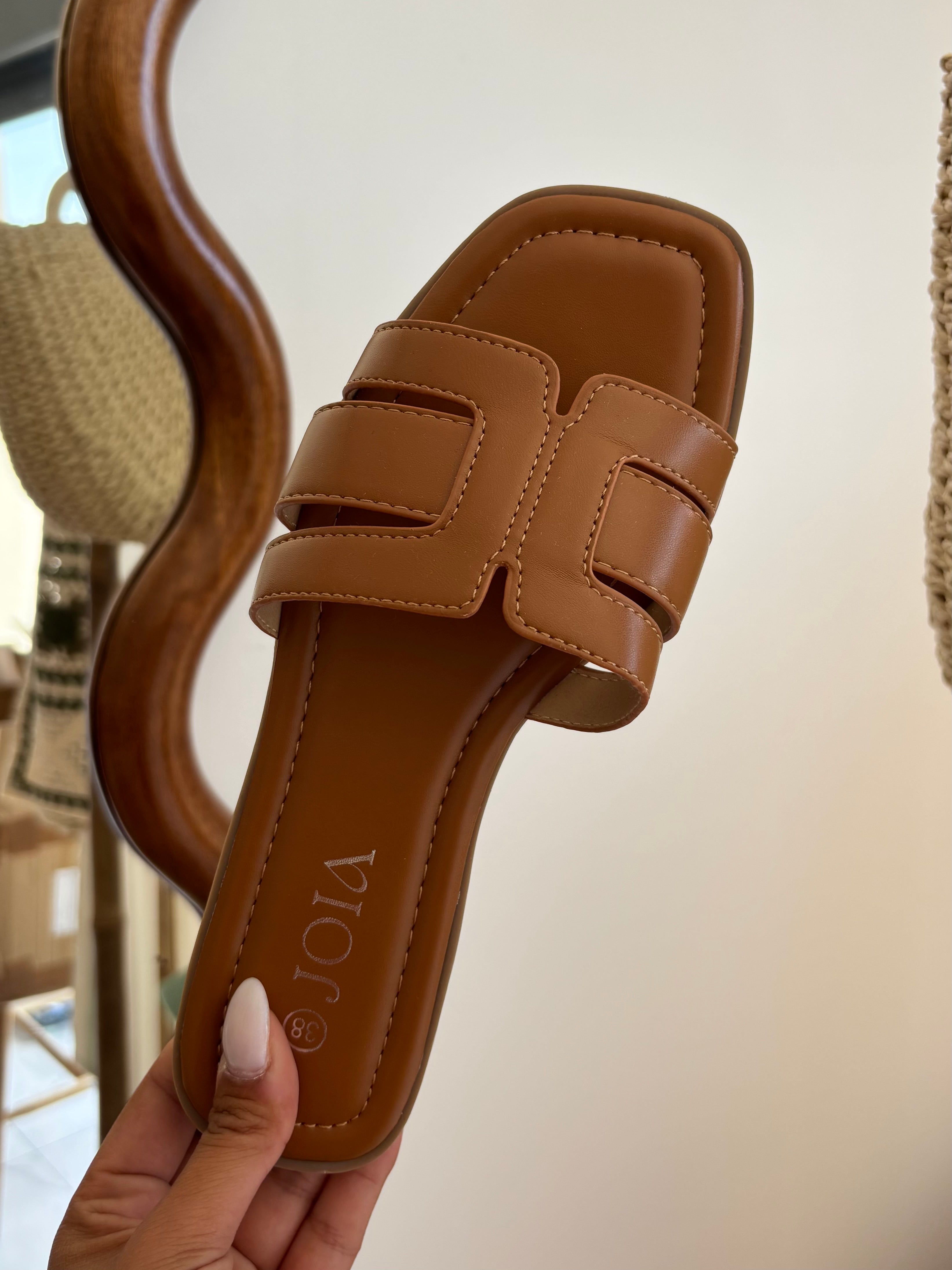 Claquettes Nelly - camel