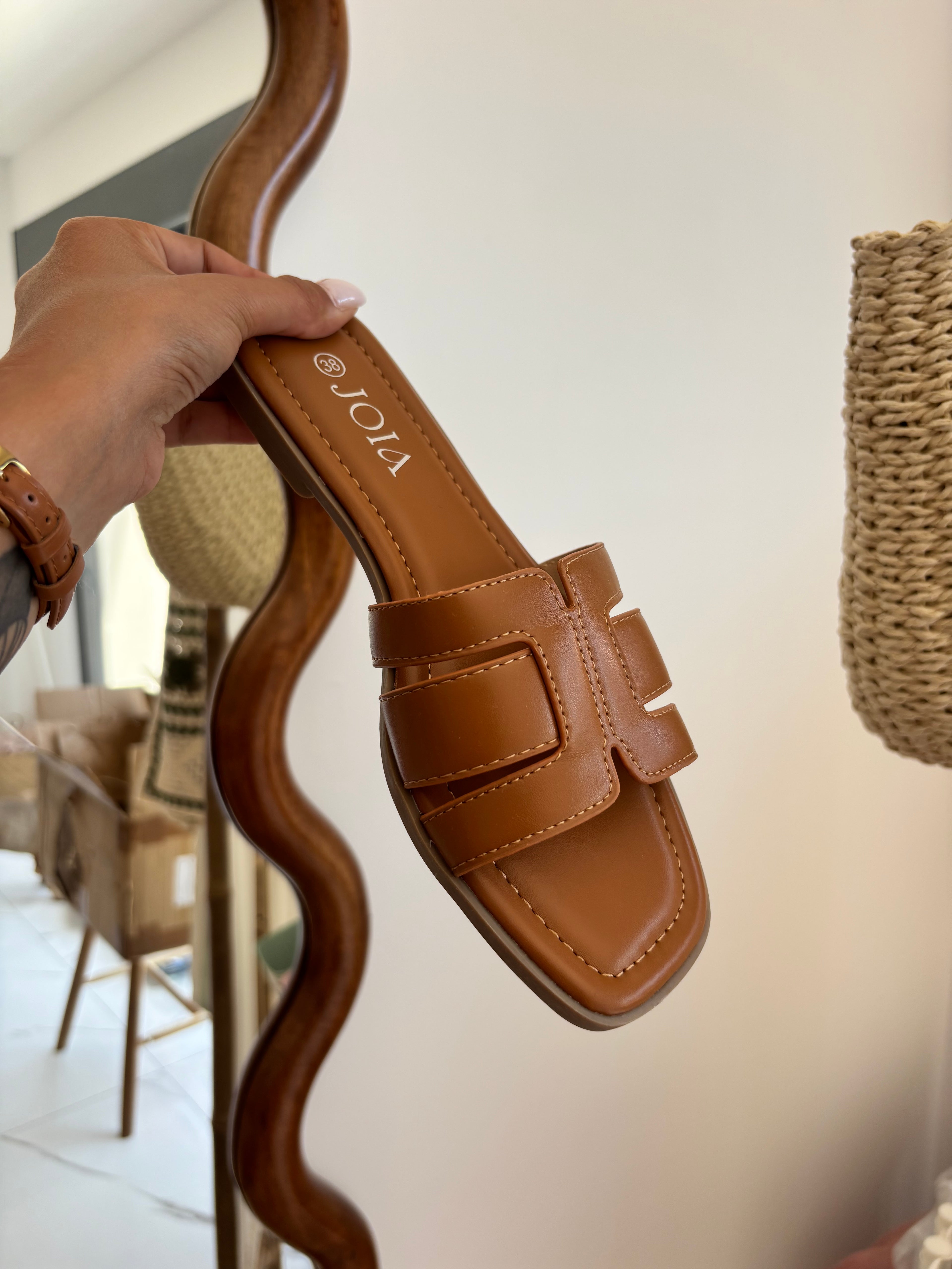 Claquettes Nelly - camel