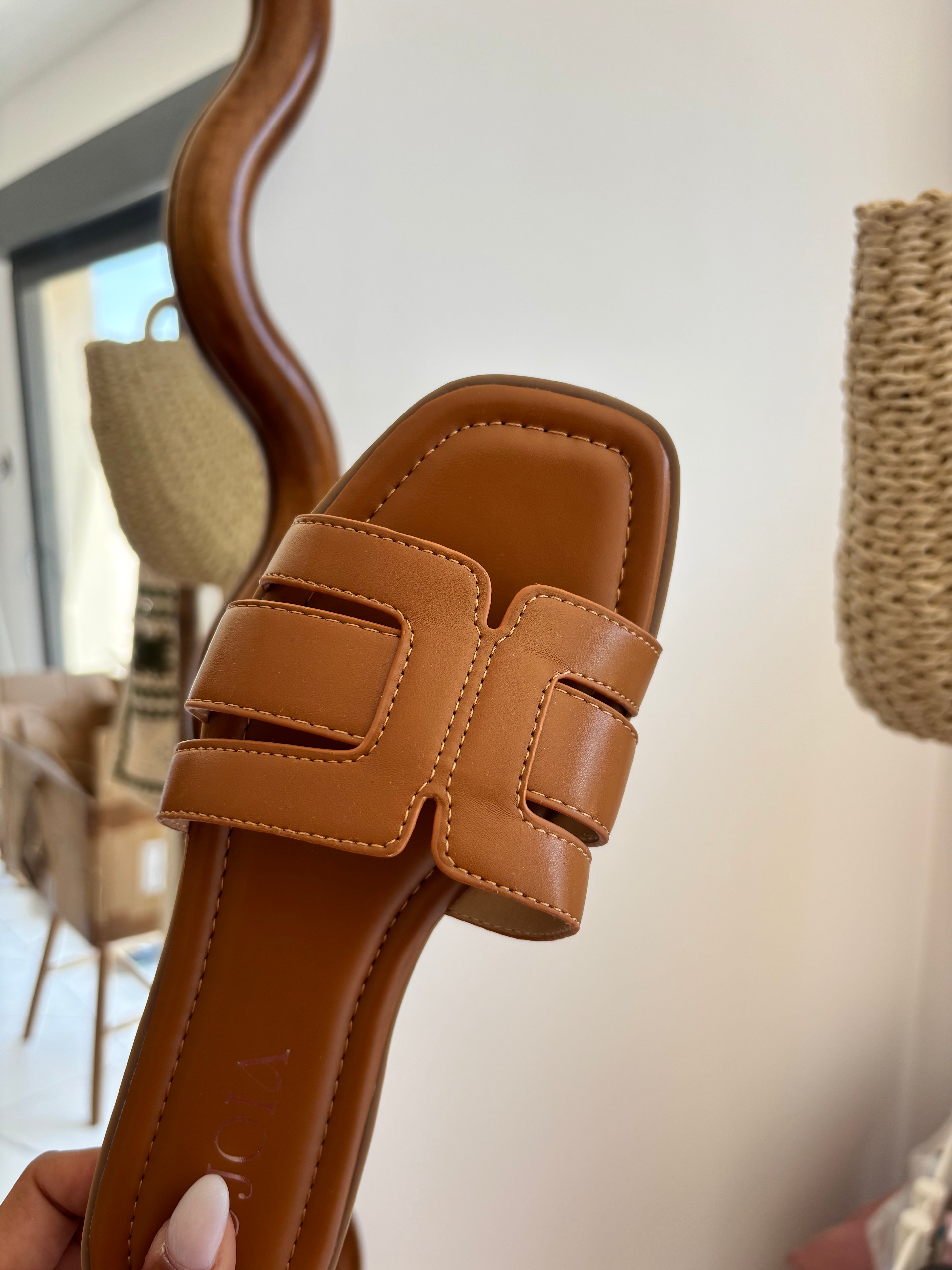Claquettes Nelly - camel