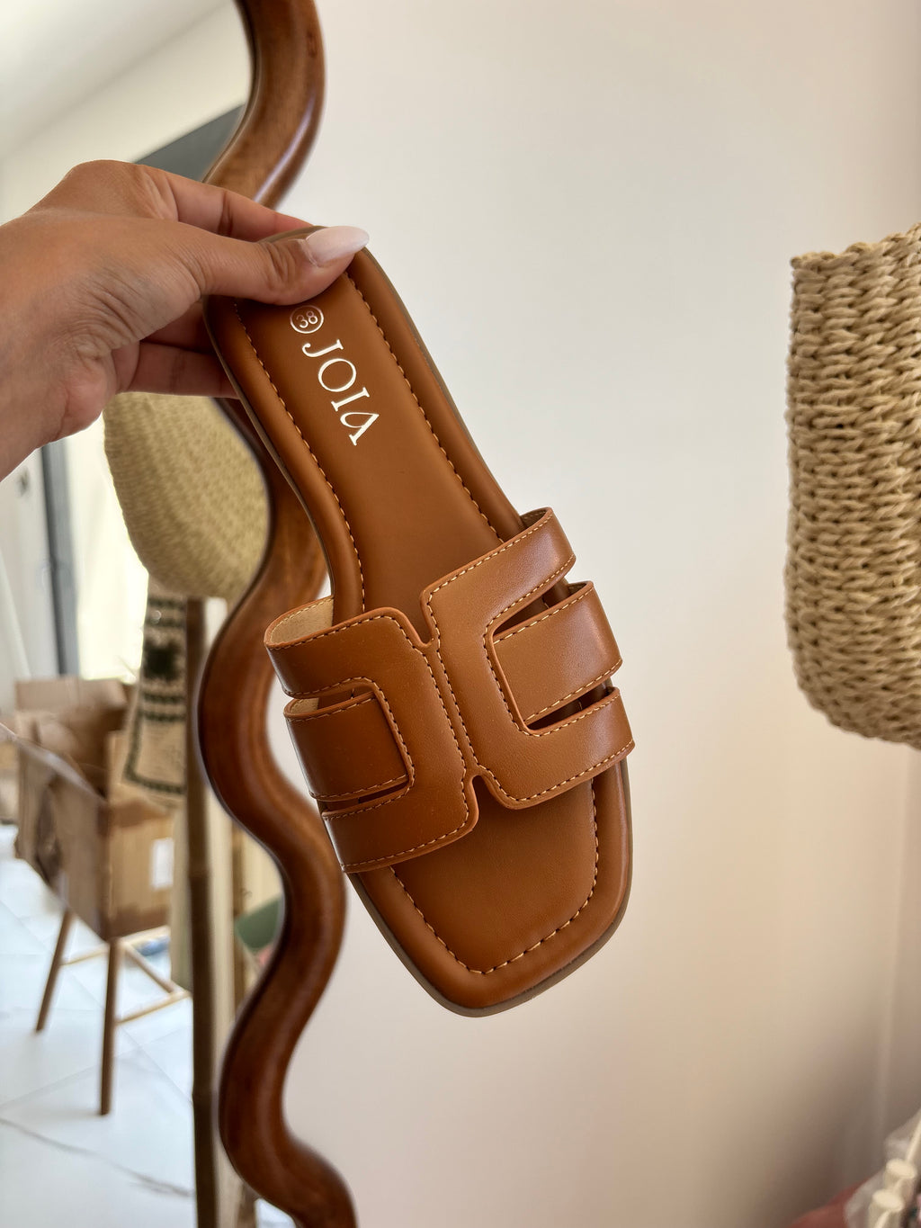 Claquettes Nelly - camel