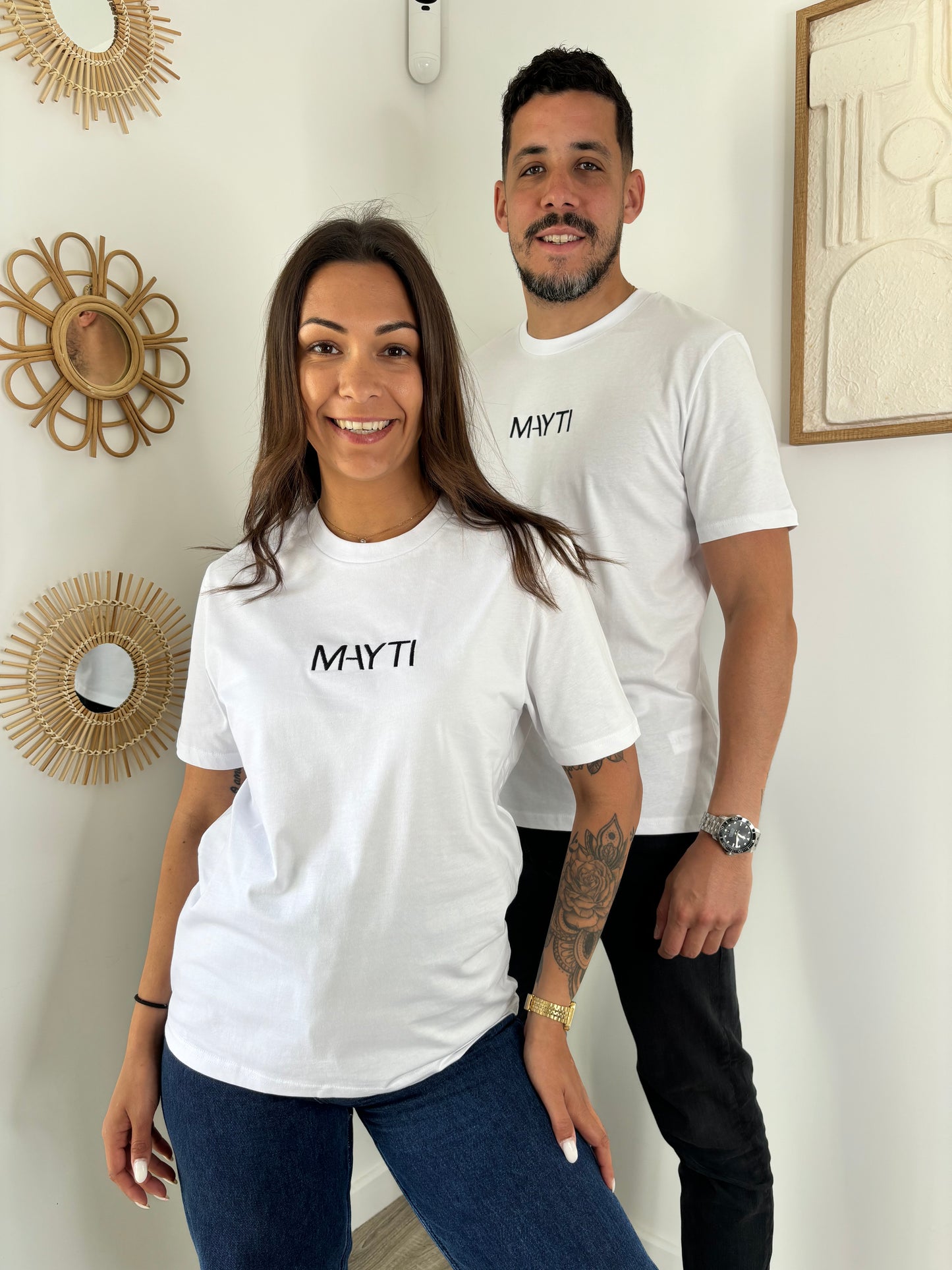 T-shirt COLORS unisexe -blanc