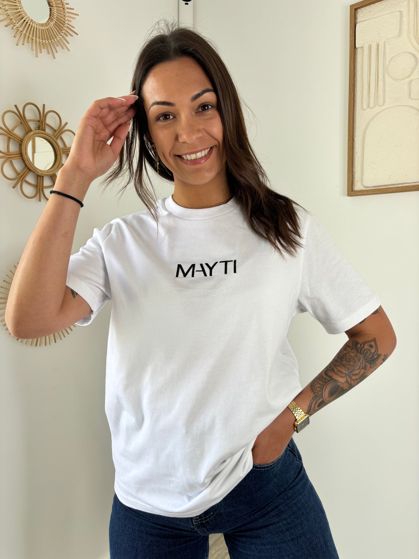 T-shirt COLORS unisexe -blanc