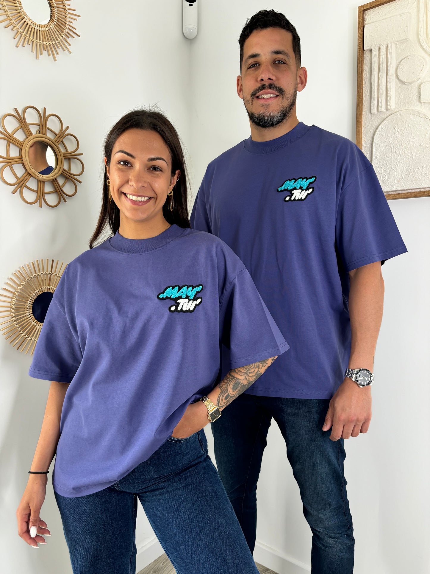 T-shirt MOUMOUTE unisexe - bleu