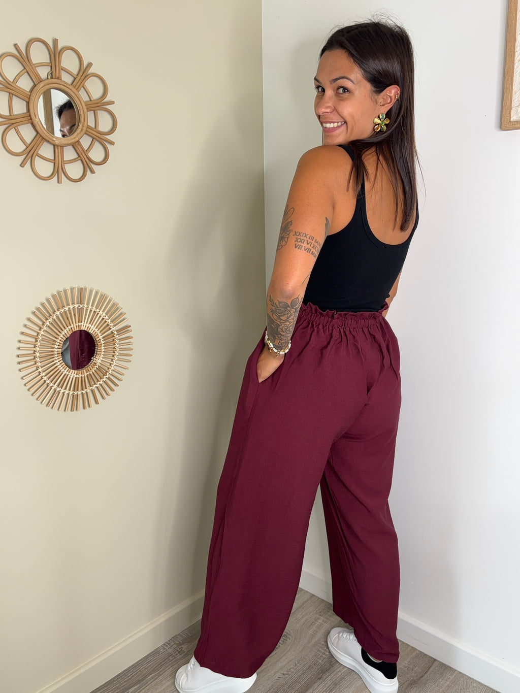 Pantalon Lucie - bordeaux