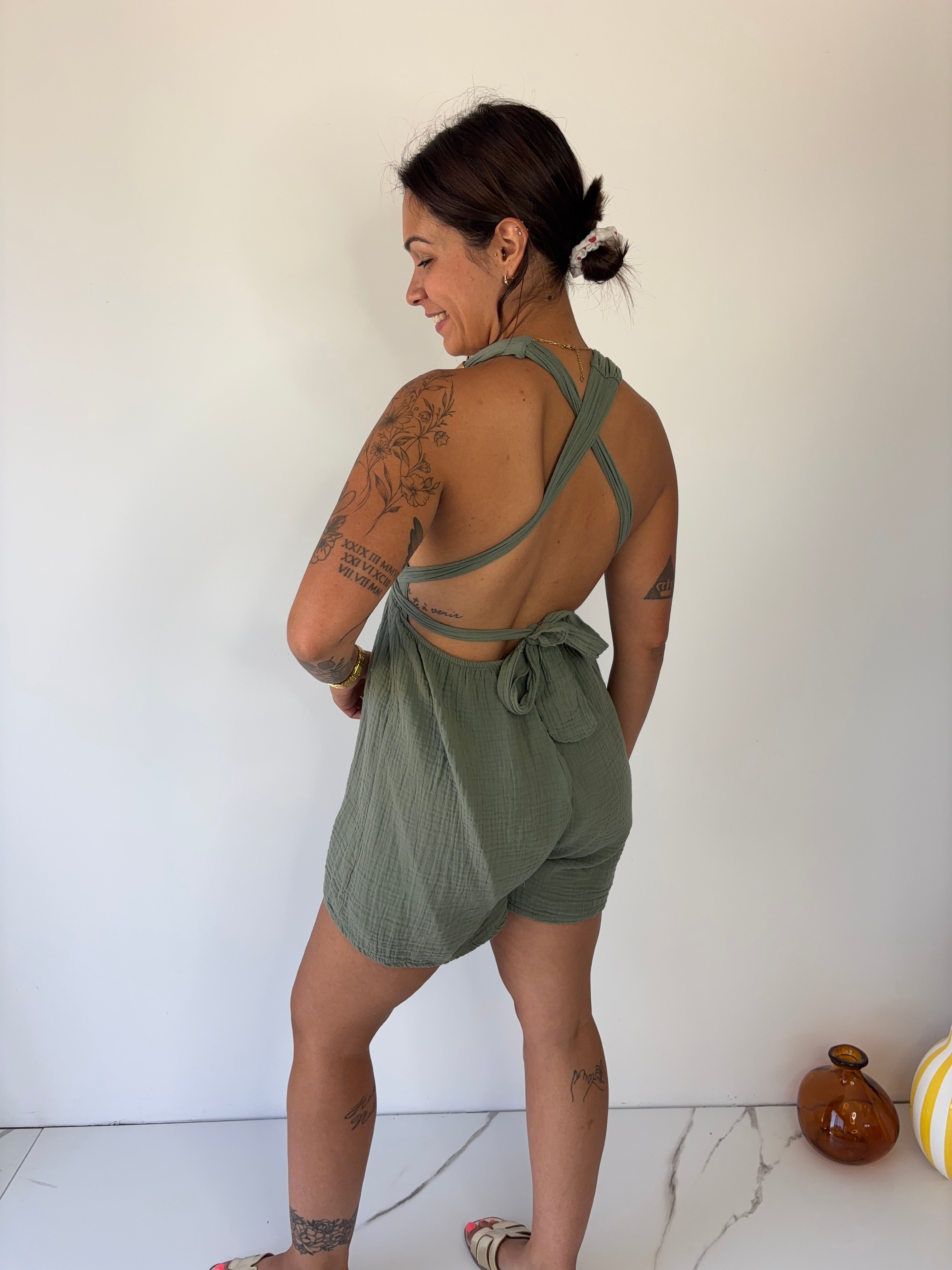 Combishort Vanessa - kaki