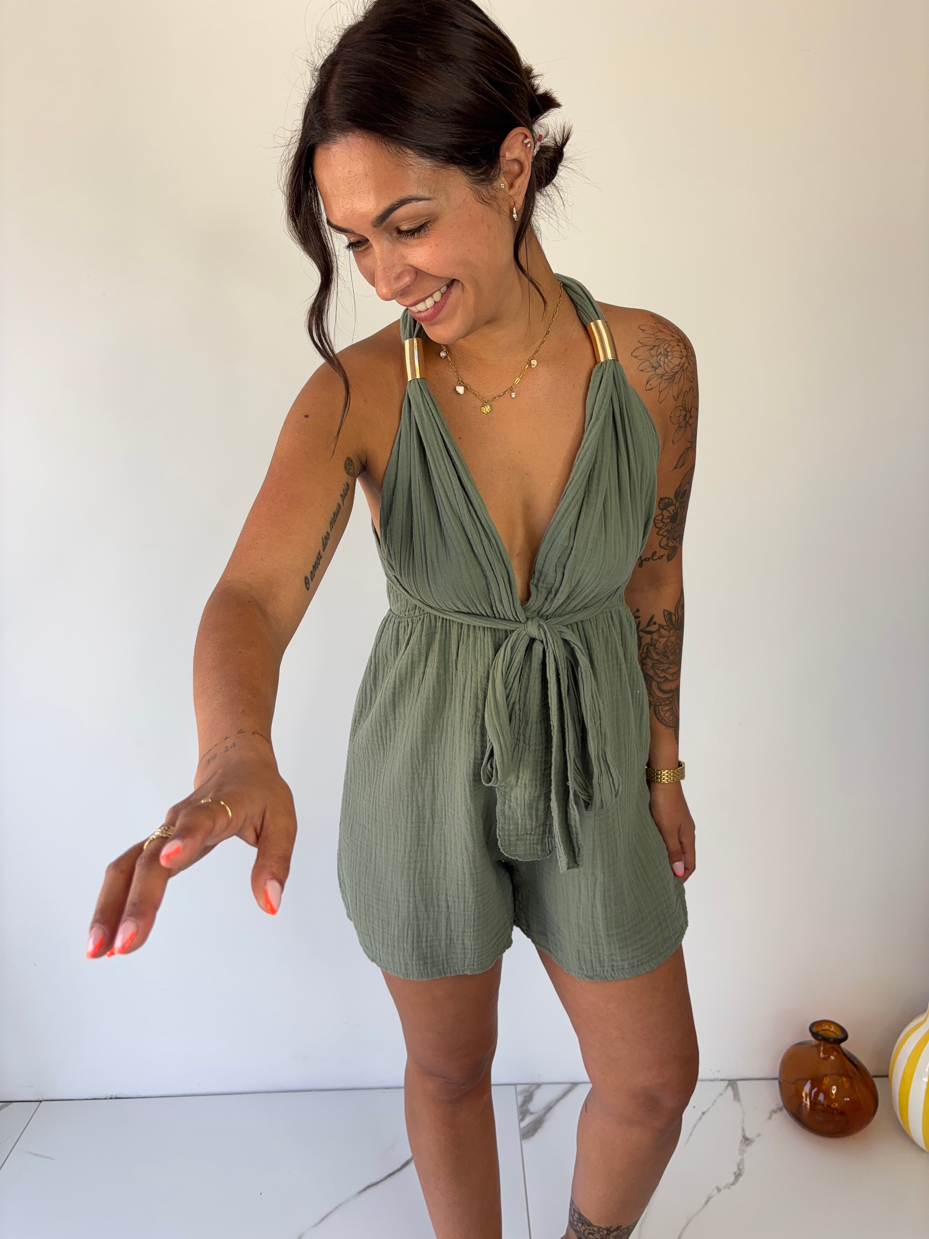 Combishort Vanessa - kaki