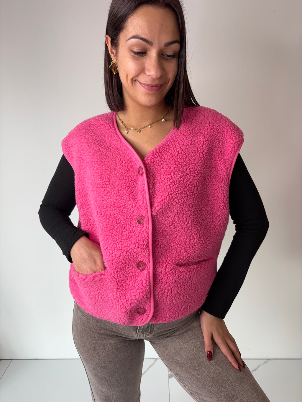 Gilet Veronika - fuchsia