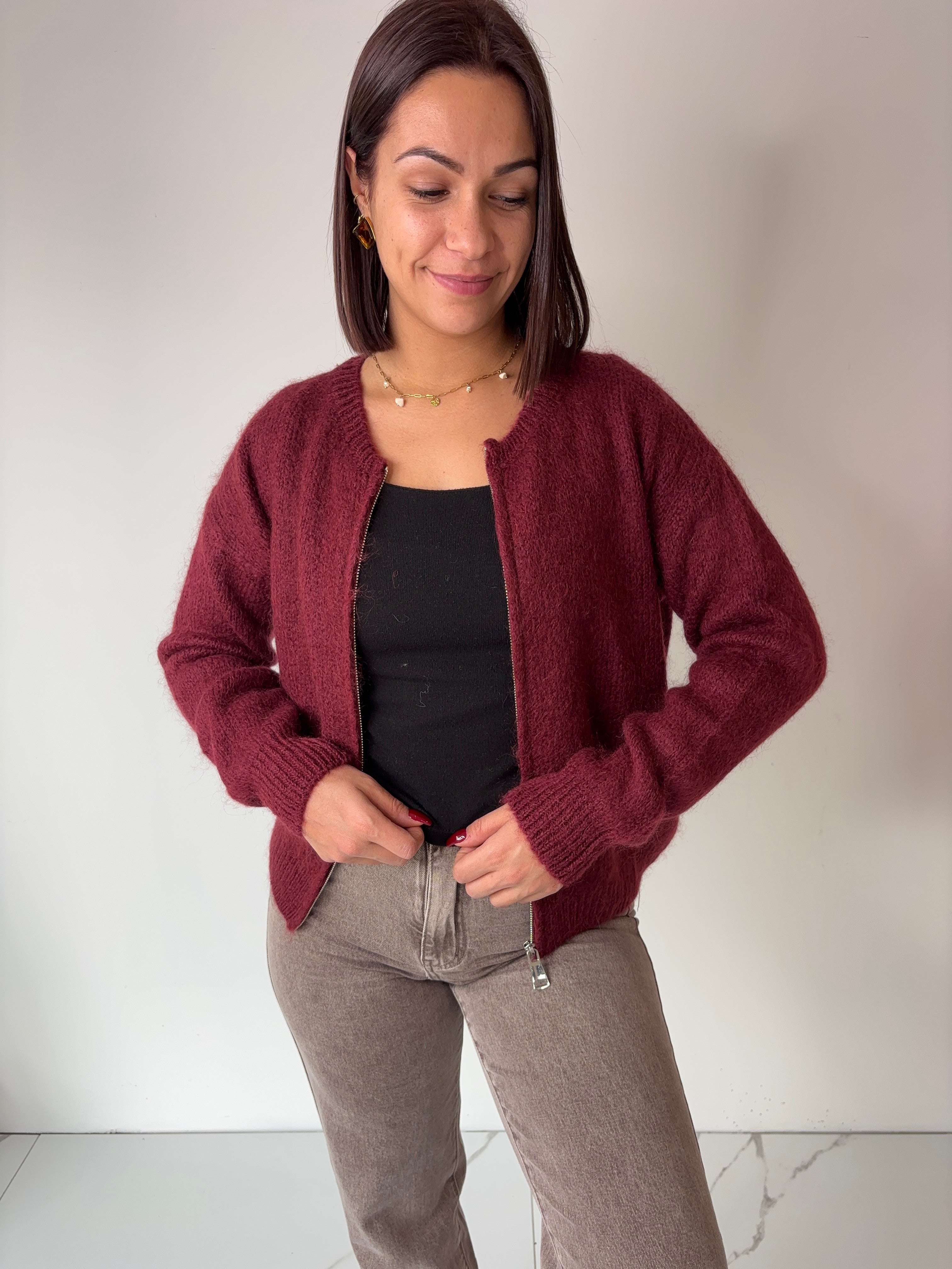 Gilet Ela - bordeaux