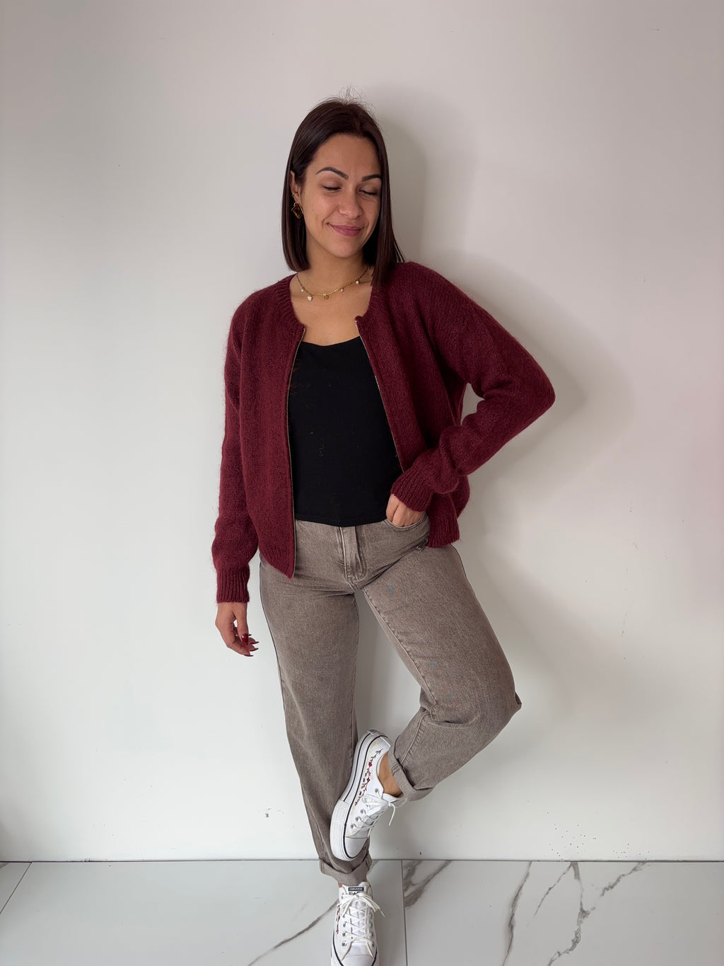 Gilet Ela - bordeaux