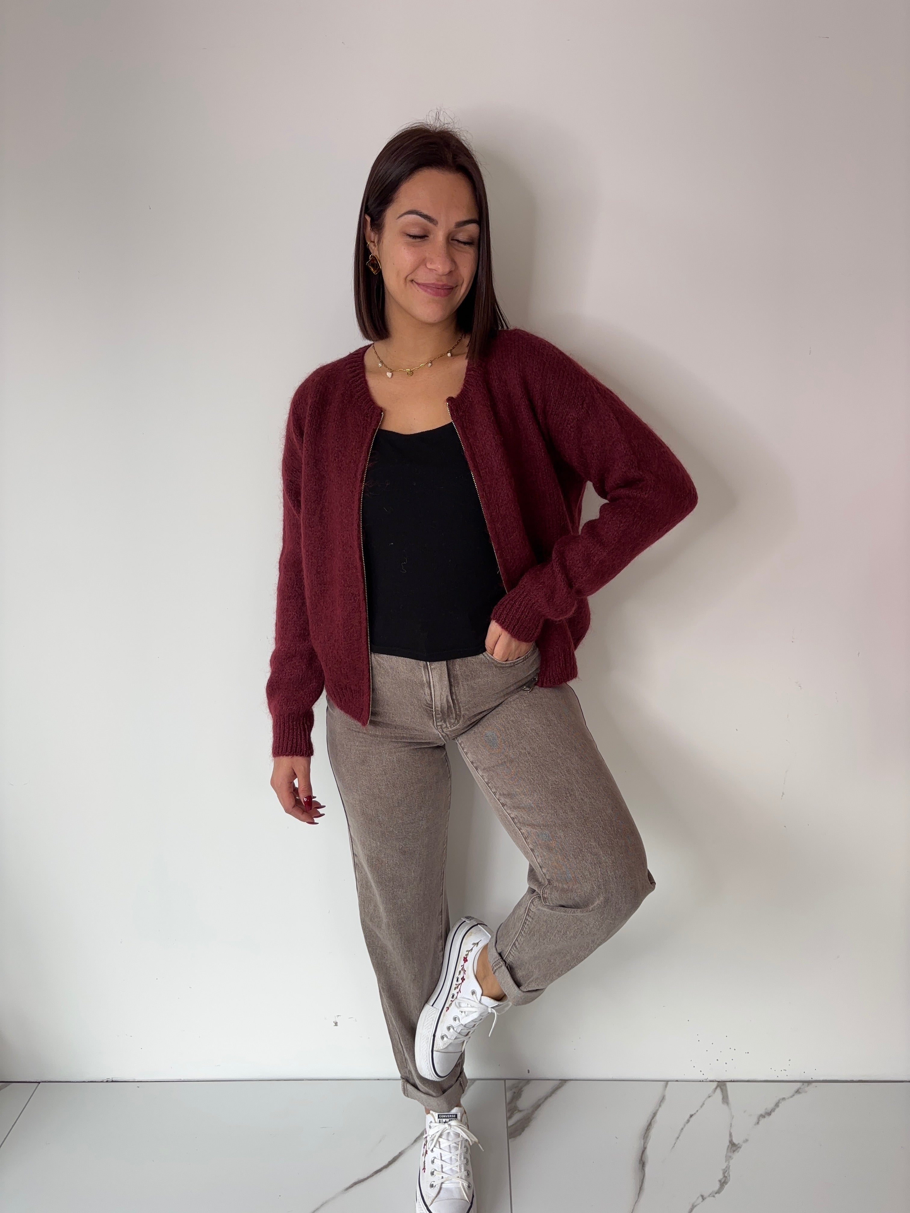 Gilet Ela - bordeaux
