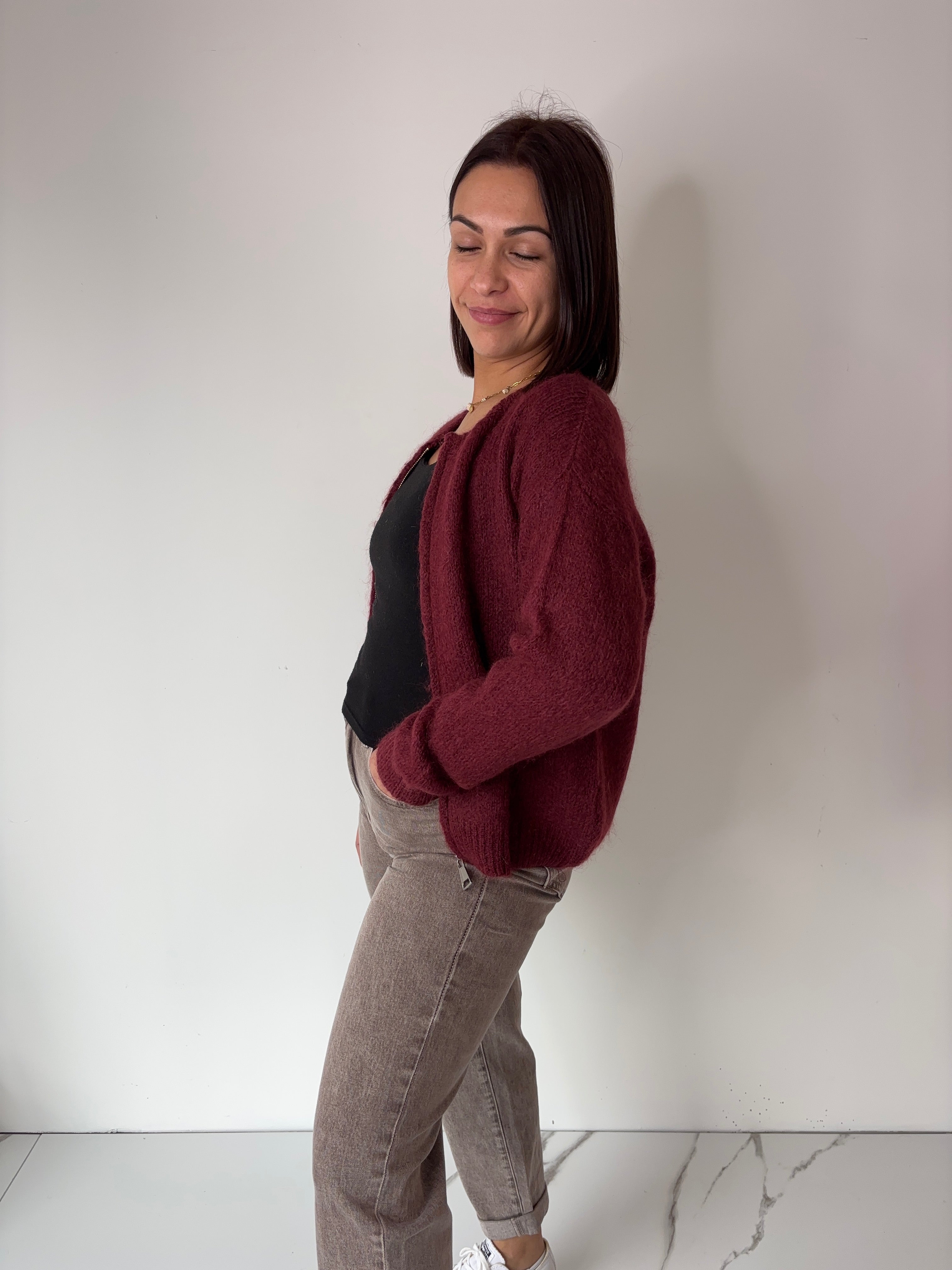 Gilet Ela - bordeaux