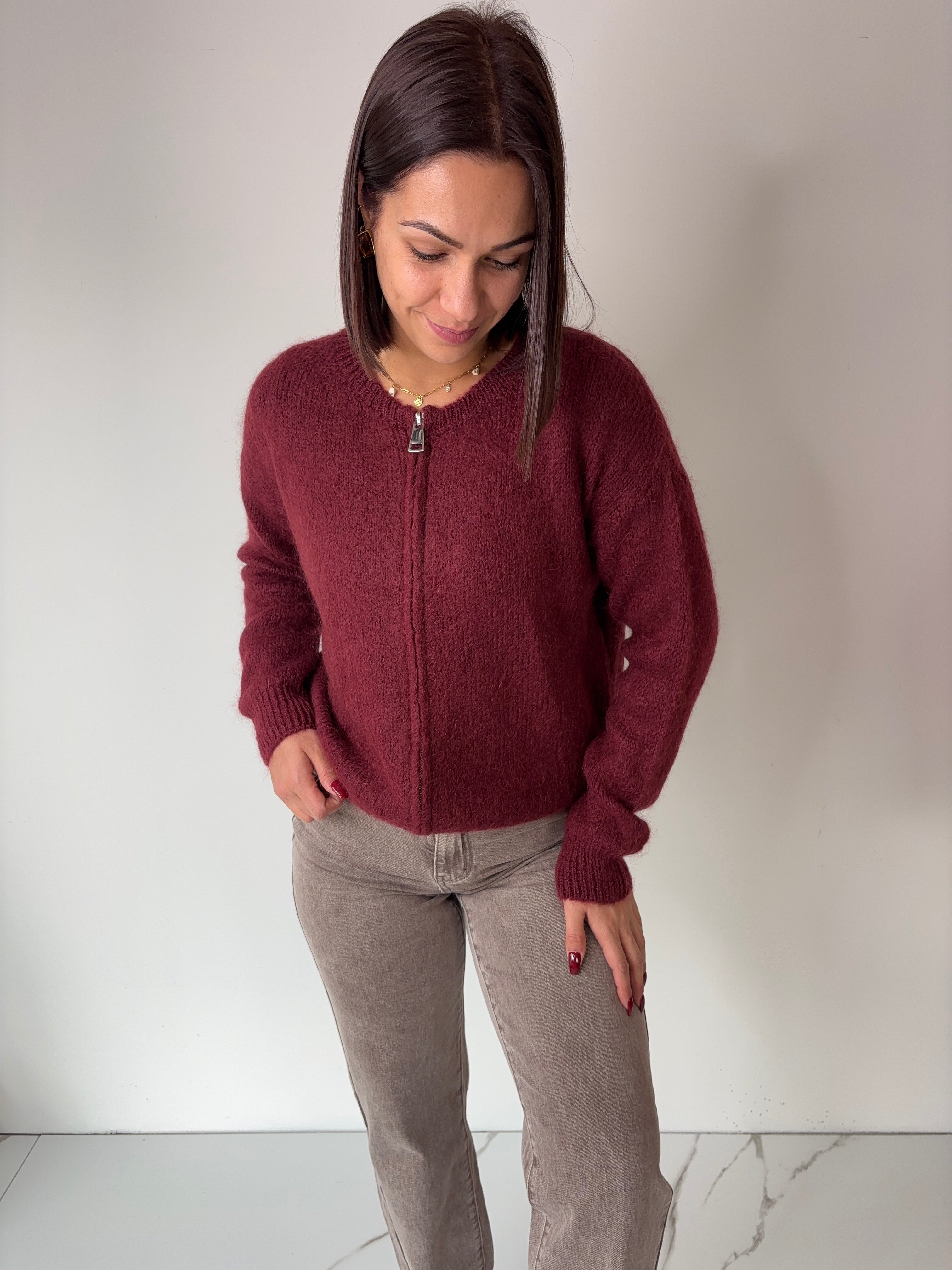 Gilet Ela - bordeaux