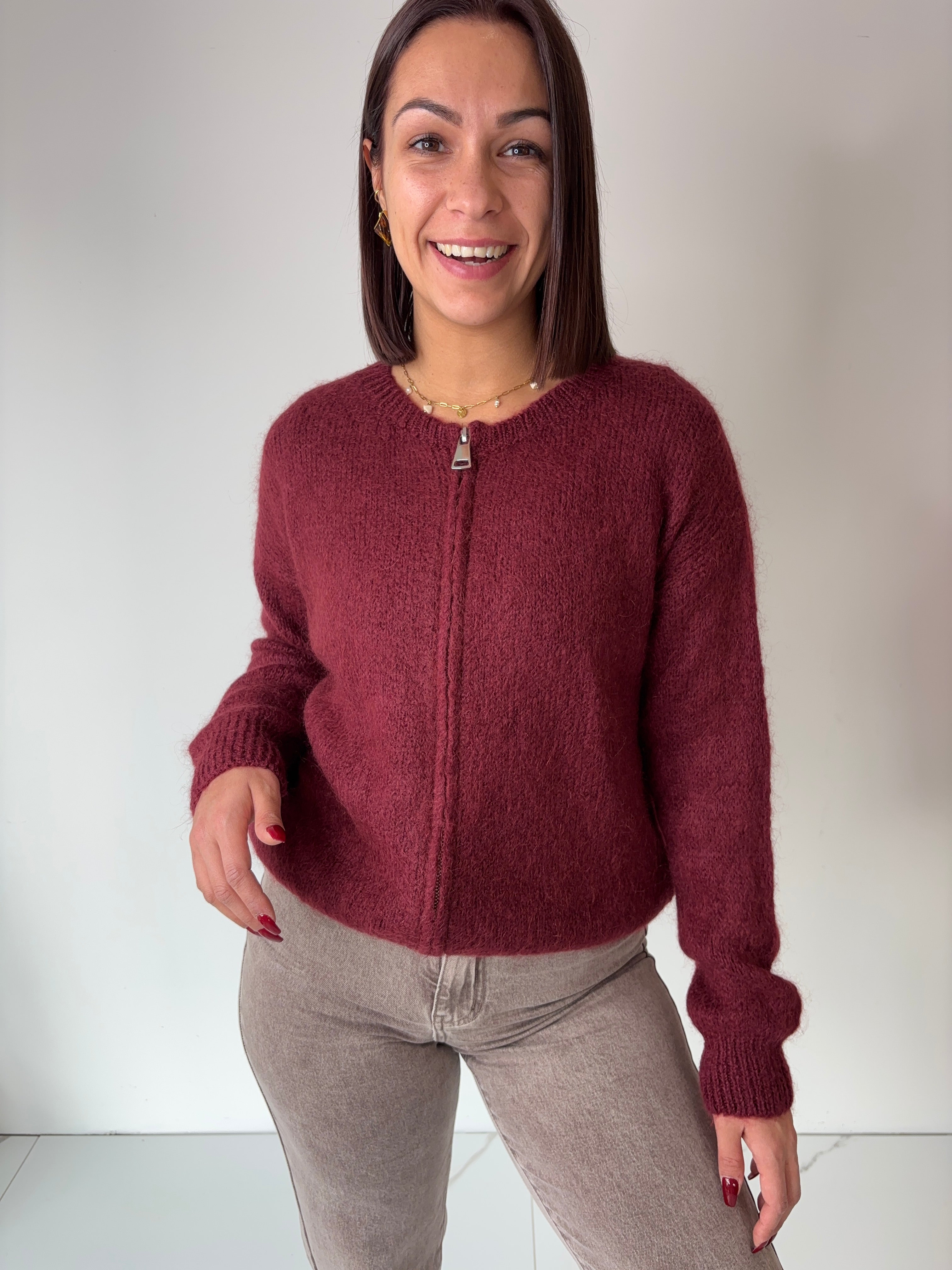 Gilet Ela - bordeaux