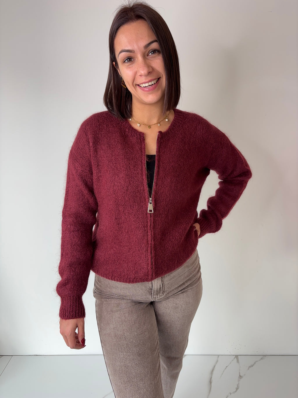 Gilet Ela - bordeaux