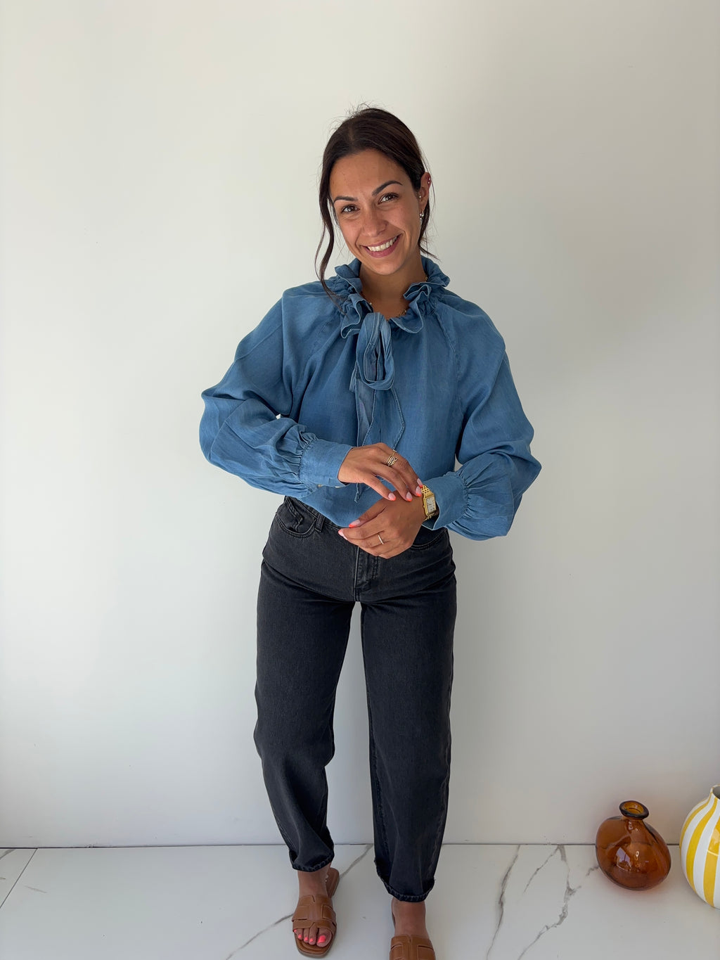 Jeans Bony - gris foncé