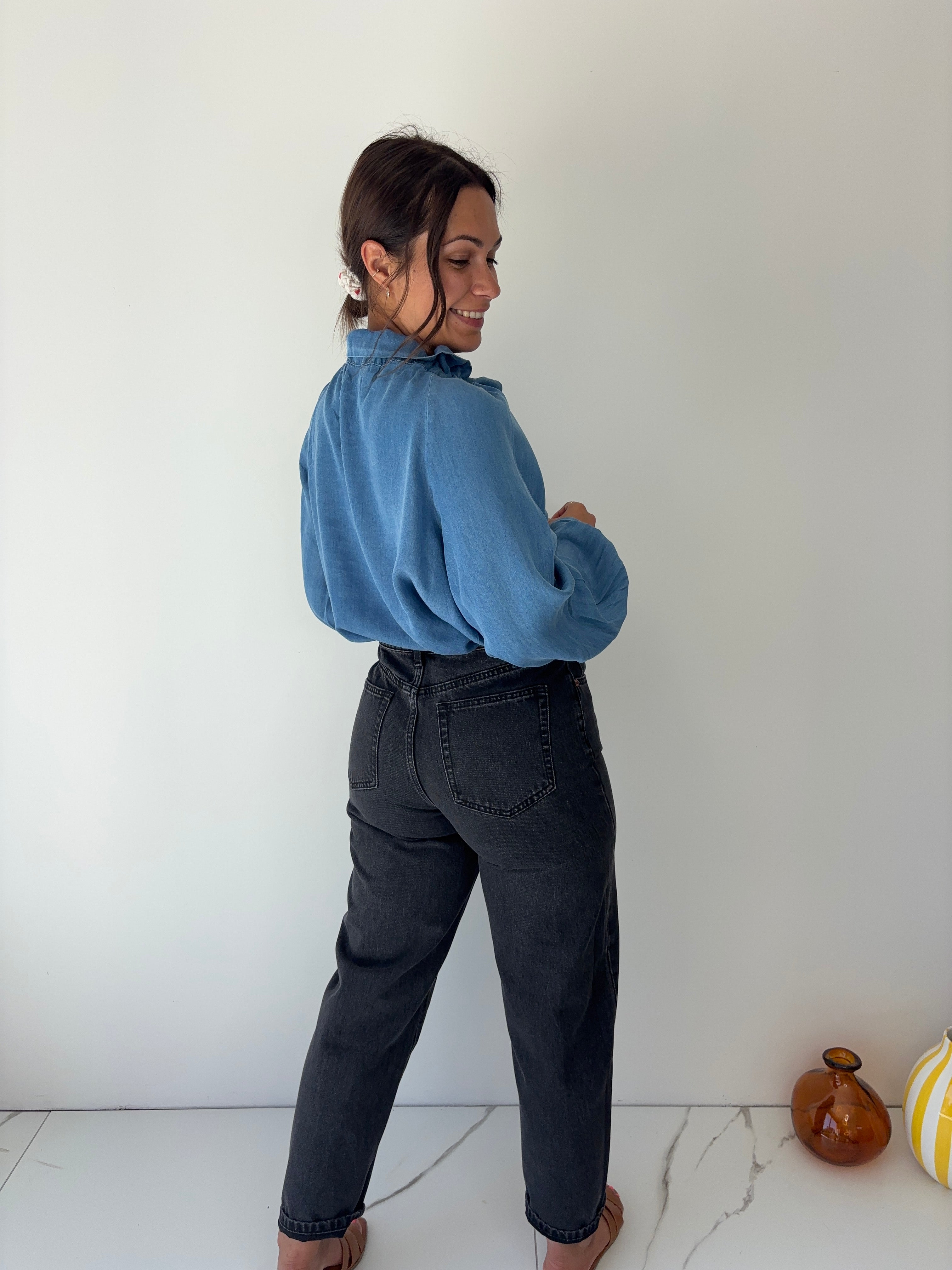 Jeans Bony - gris foncé