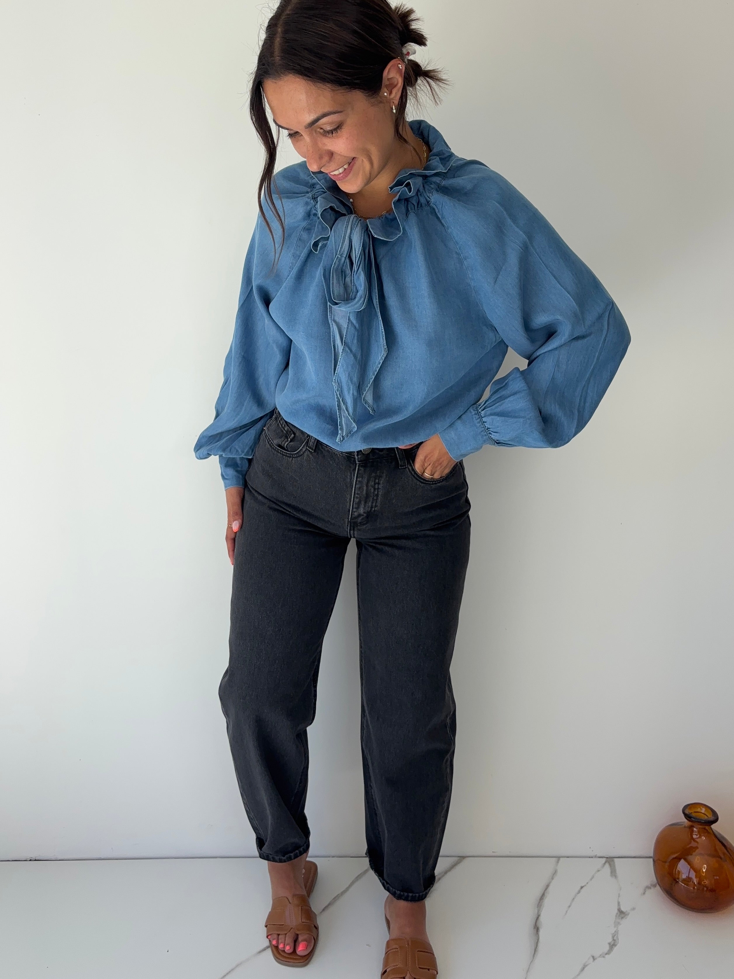 Jeans Bony - gris foncé