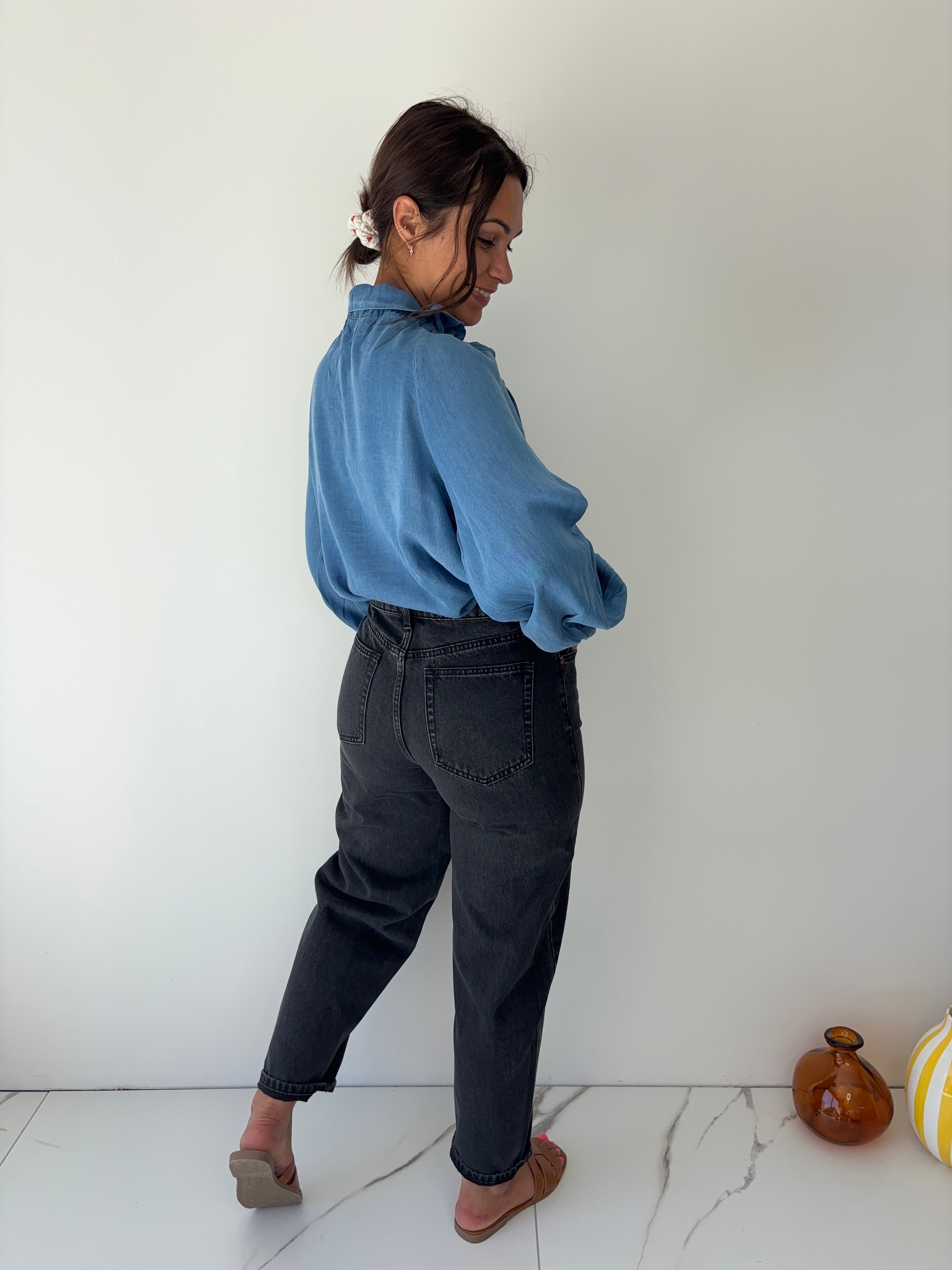Jeans Bony - gris foncé